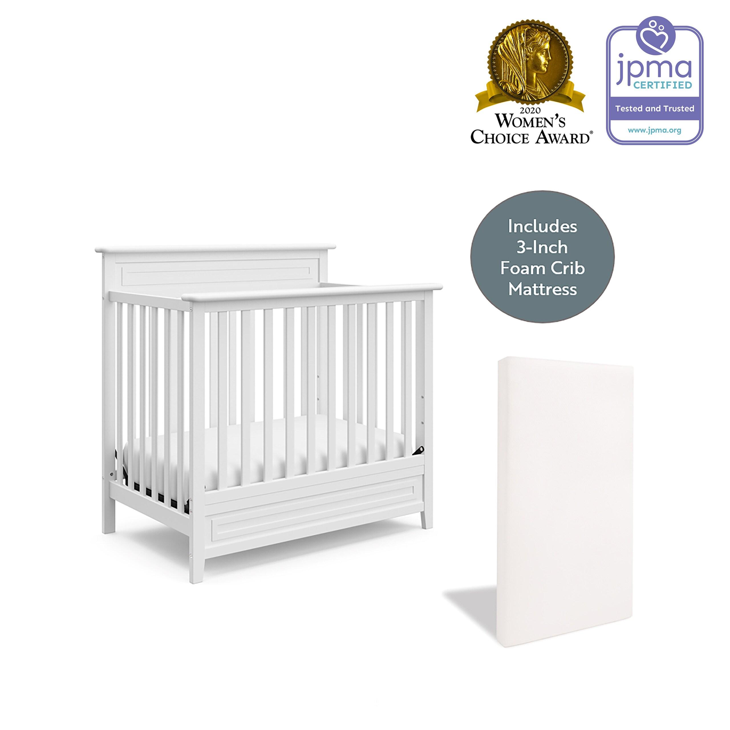 Petal 4-in-1 Mini Convertible Crib with Mattress