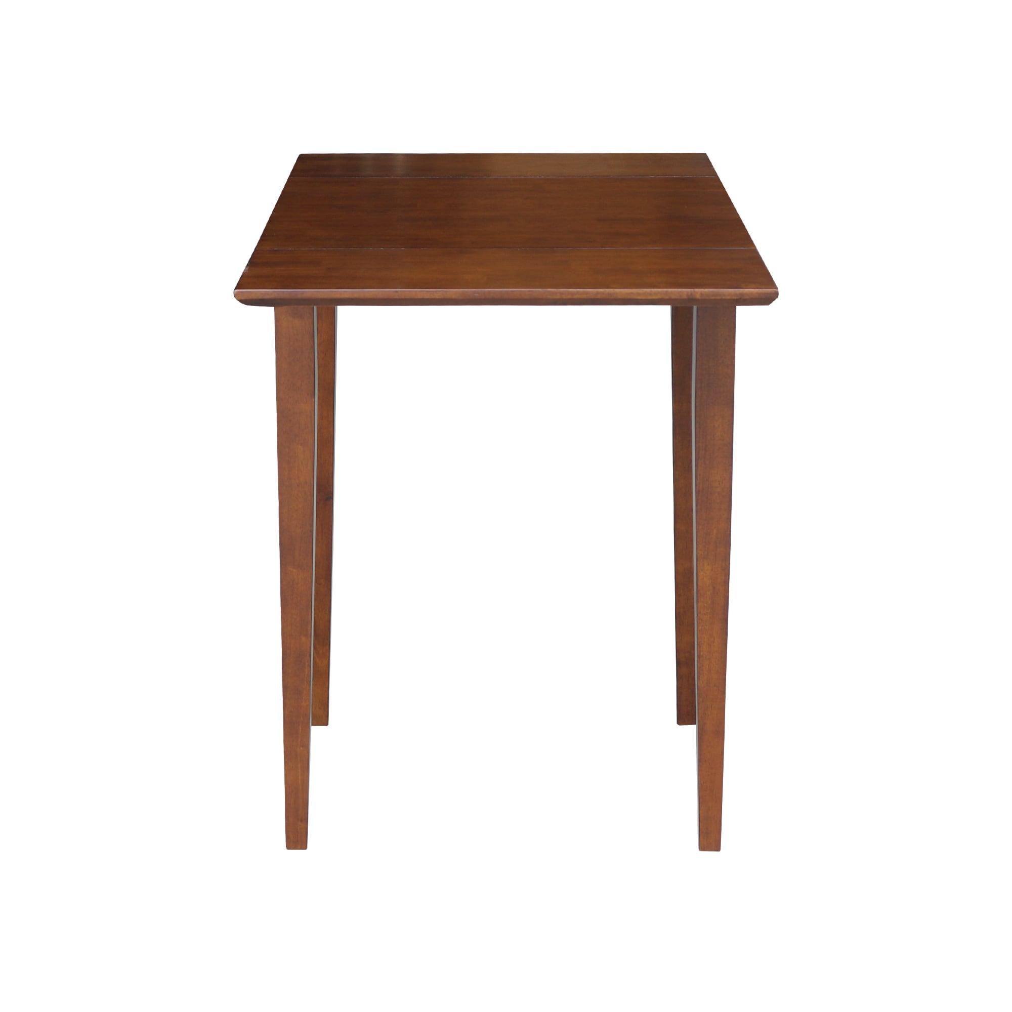 Tate Drop Dining Table Espresso - International Concepts: Hardwood, Dual 9" Leaves, Seats 4