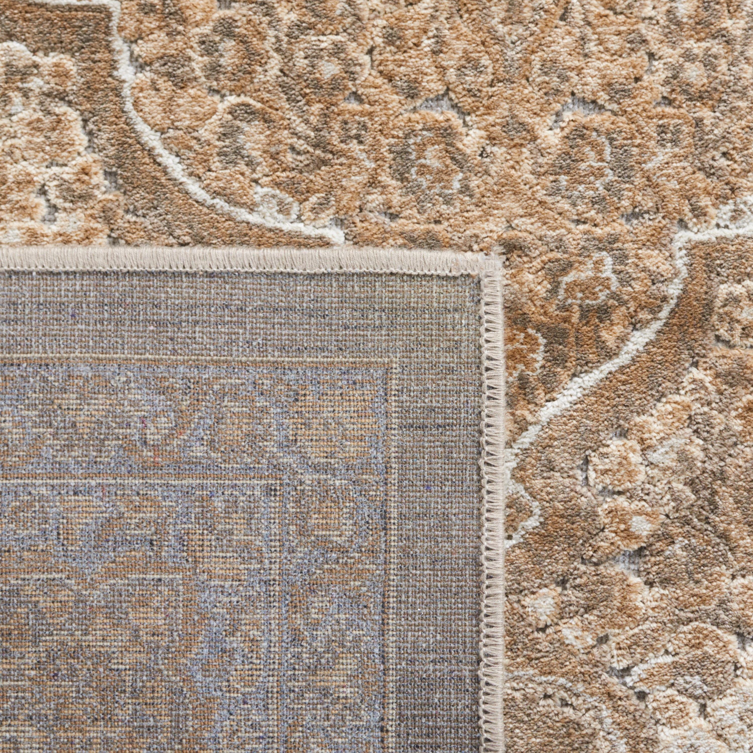 SAFAVIEH Paradise Alton Traditional Floral Area Rug, Mouse/Silver, 4' x 5'7"