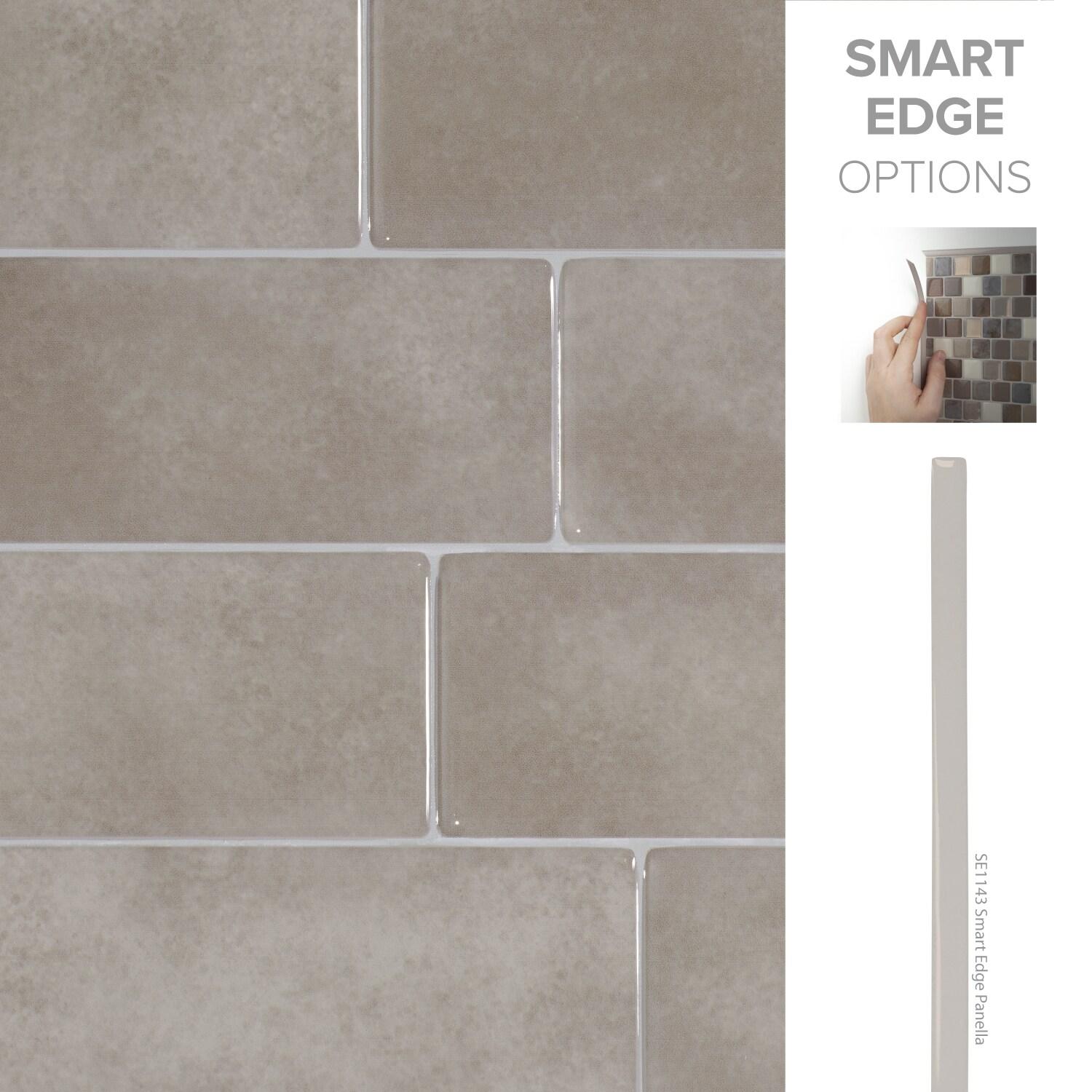 Peel and Stick Gel Backsplash Tile Metro 12'' x 8'' (Set of 4)