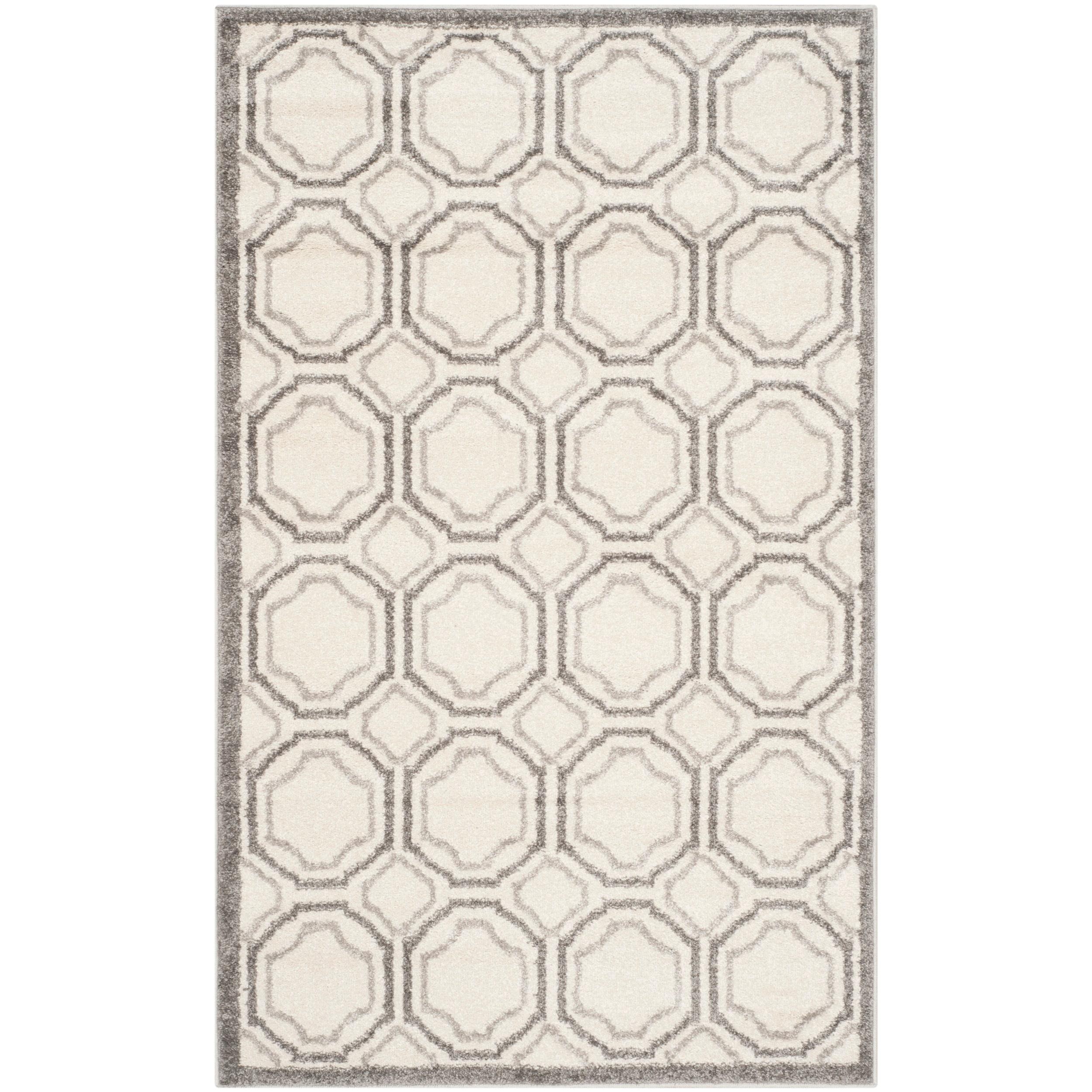 Amherst AMT411 Power Loomed Accent Rug - Ivory/Light Grey - 3'x5' - Safavieh.