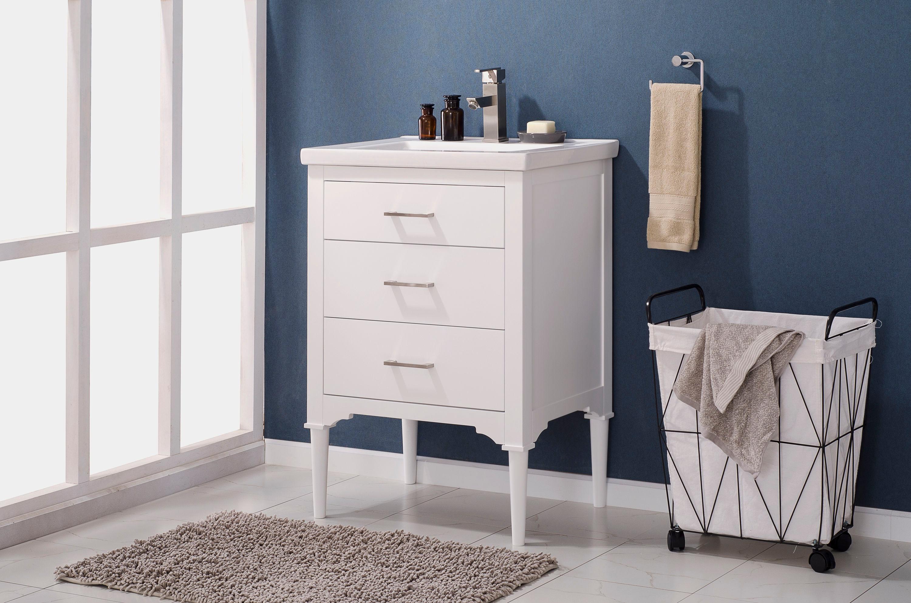 Design Element Mason 24" Single Sink Bathroom Vanity in White