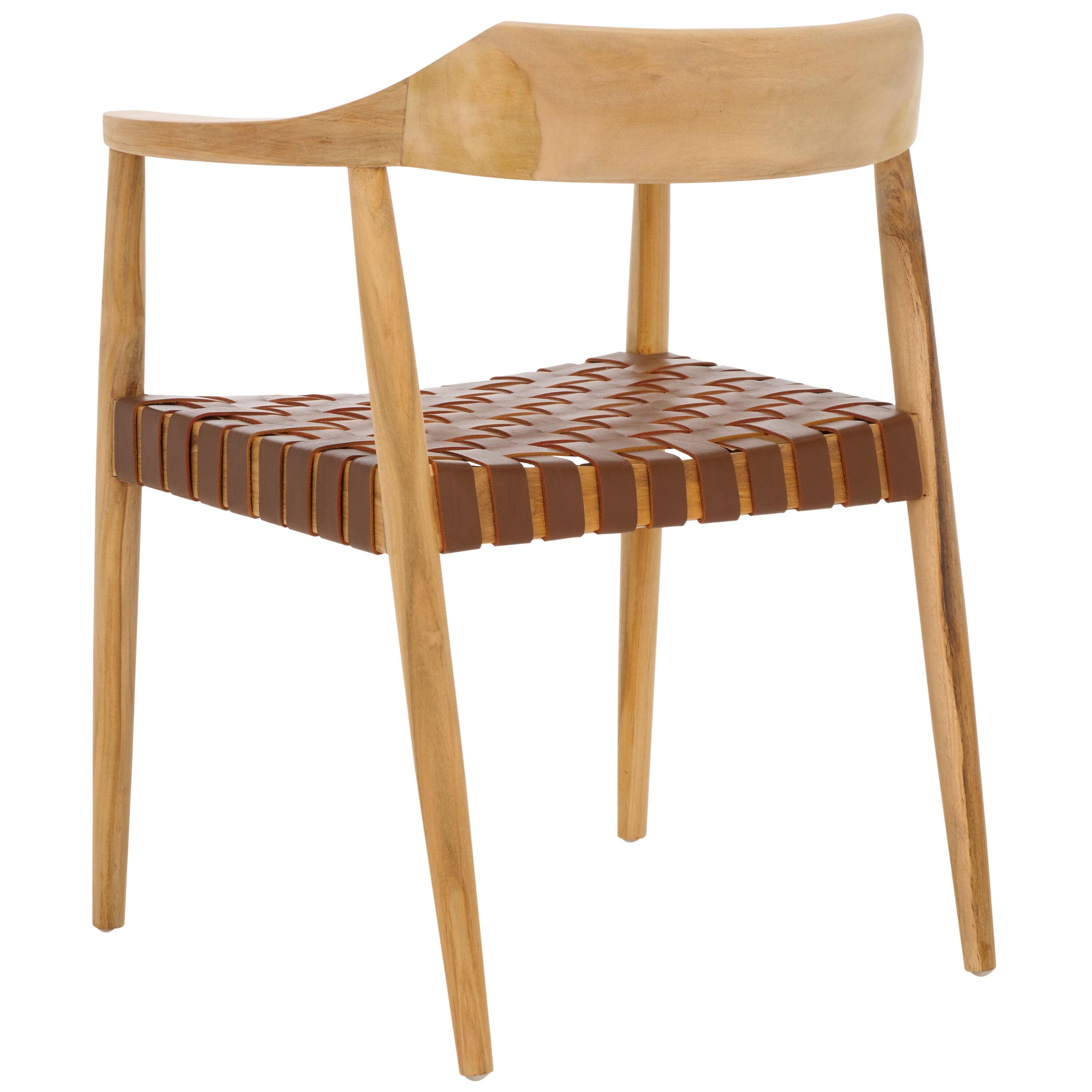 Amycus Accent Chair - ACH1202 - Light Honey/Natural Teak - Safavieh