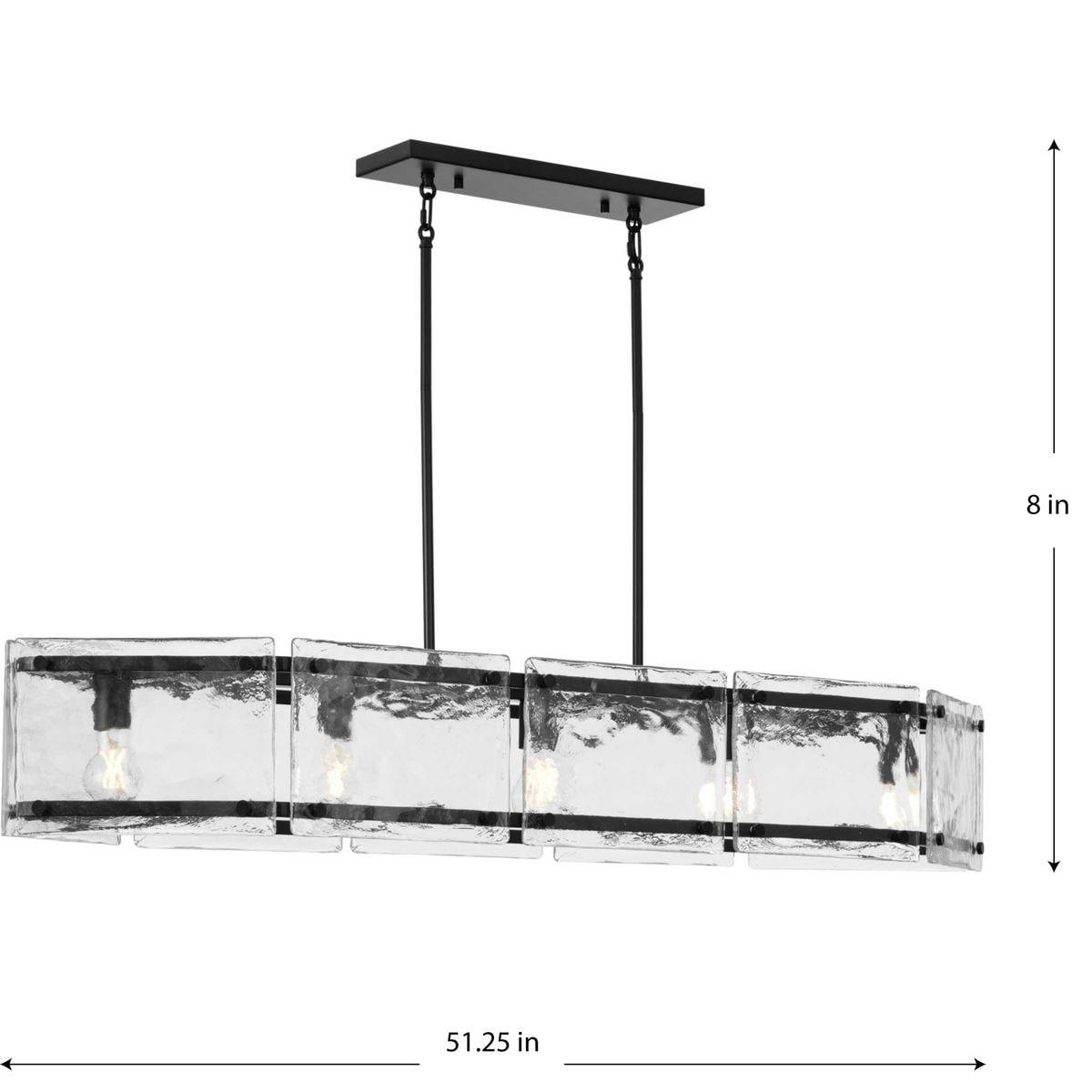 Progress Lighting Rivera 5 - Light Dimmable Linear Chandelier
