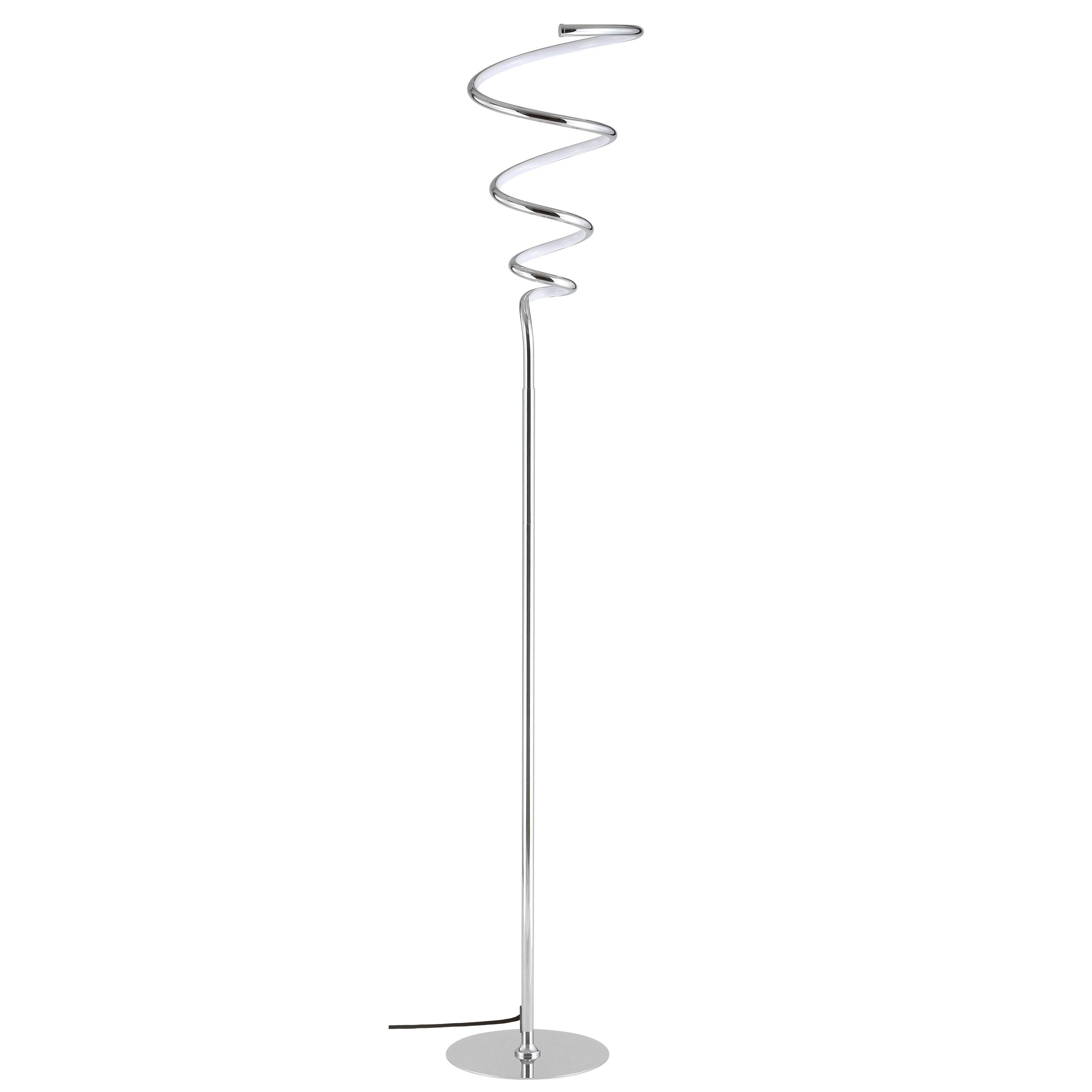 JONATHAN Y JYL7027A Scribble 60.5" Modern Dimmable Metal Integrated LED Floor Lamp, Contemporary, Minimalist, Glam for living room, dinning room, bedroom, office, Chrome