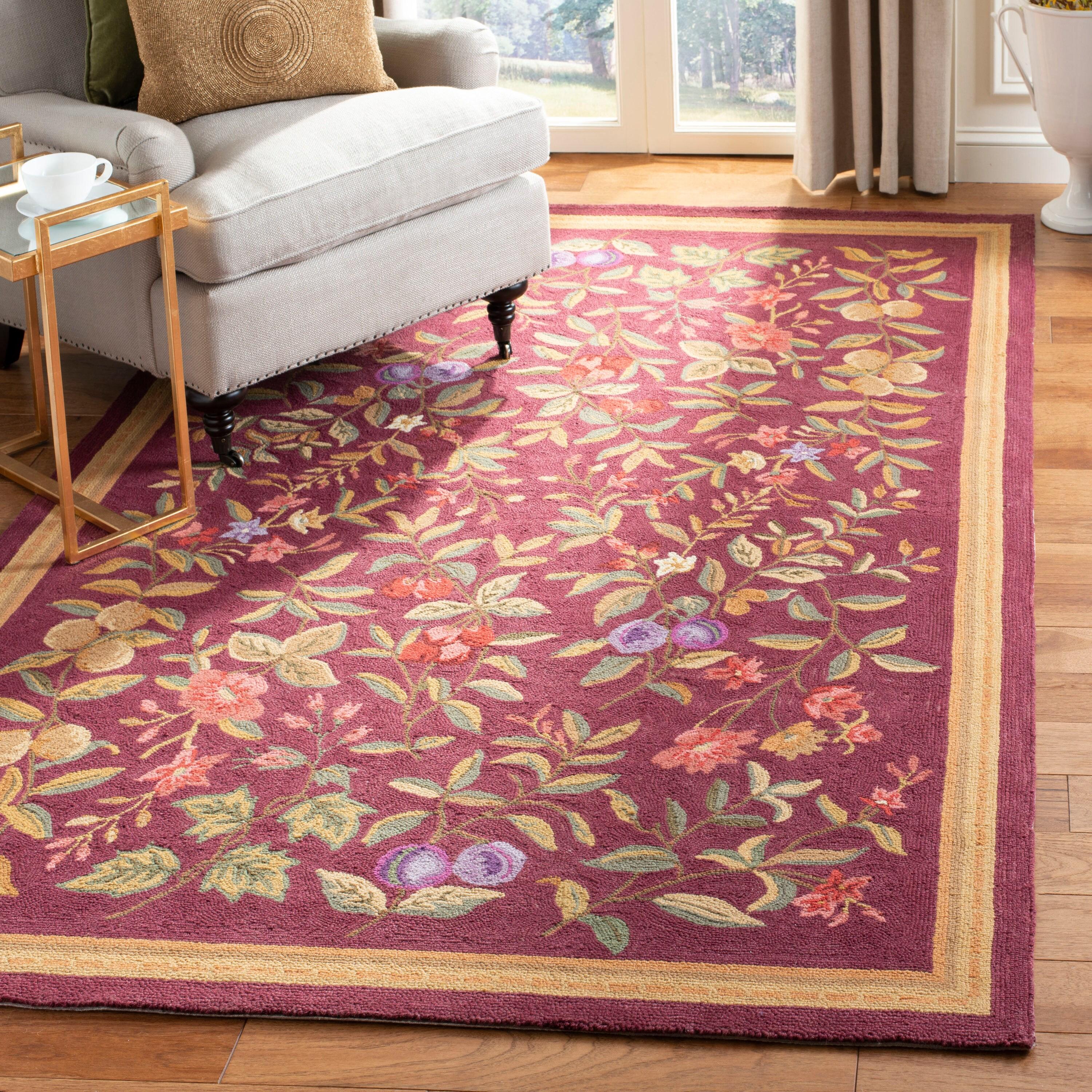 Chelsea HK210 Handmade Area Rug - 6'x9' - Burgundy - Safavieh