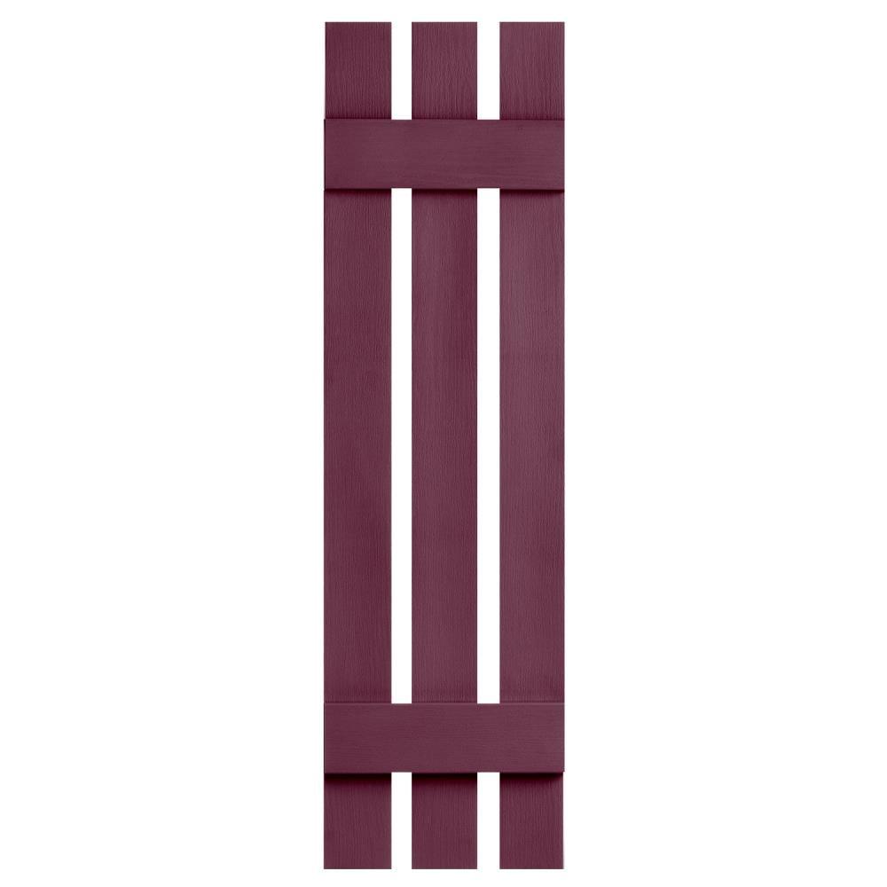 Three Board and Batten Open Vinyl Shutters Pair (Set of 2)