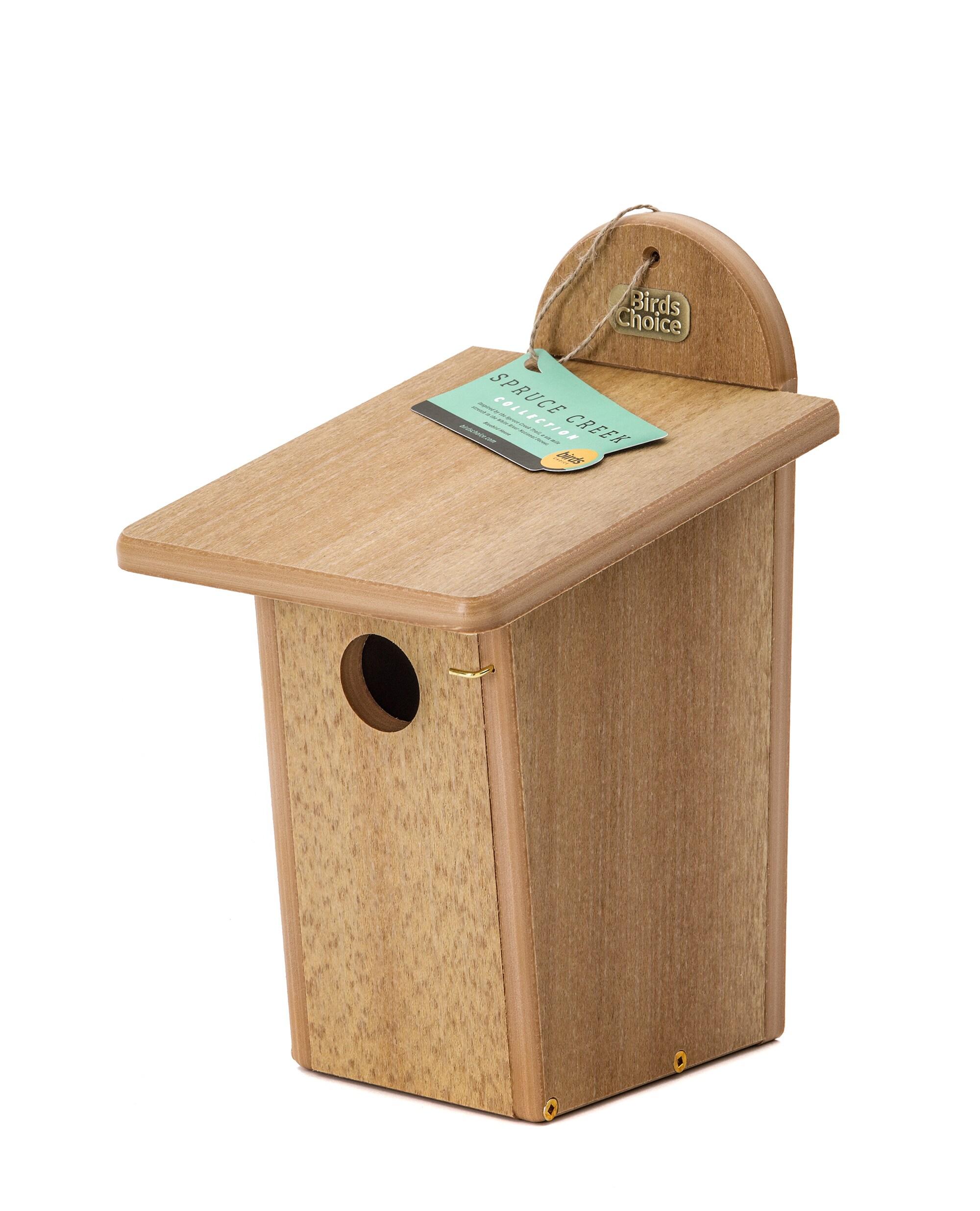 Birds Choice 13" Teak Brown Bluebird House Spruce Creek Collection Recycled Plastic Bird House