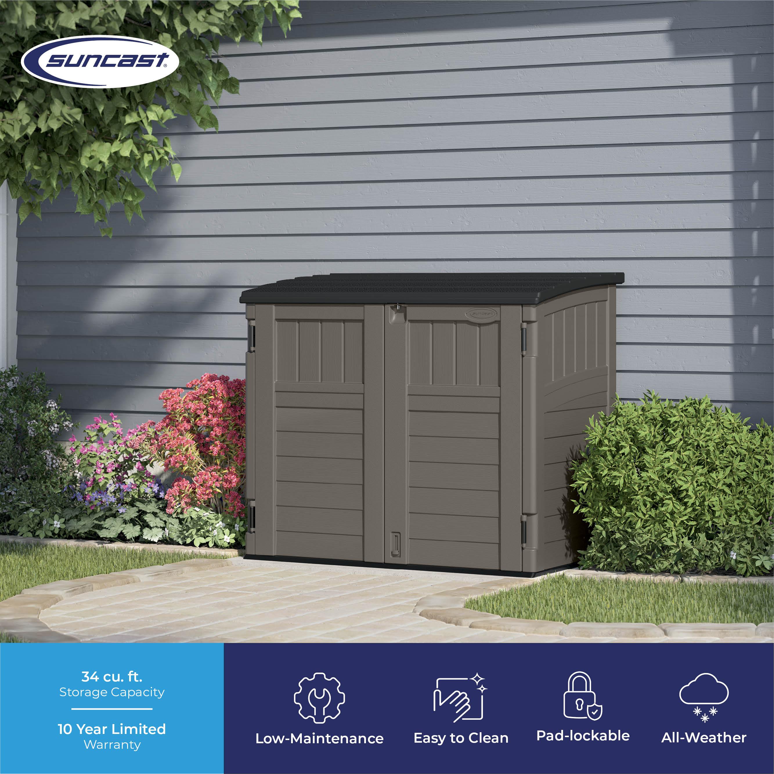 Suncast Suncast Outdoor Resin Horizontal Storage Shed