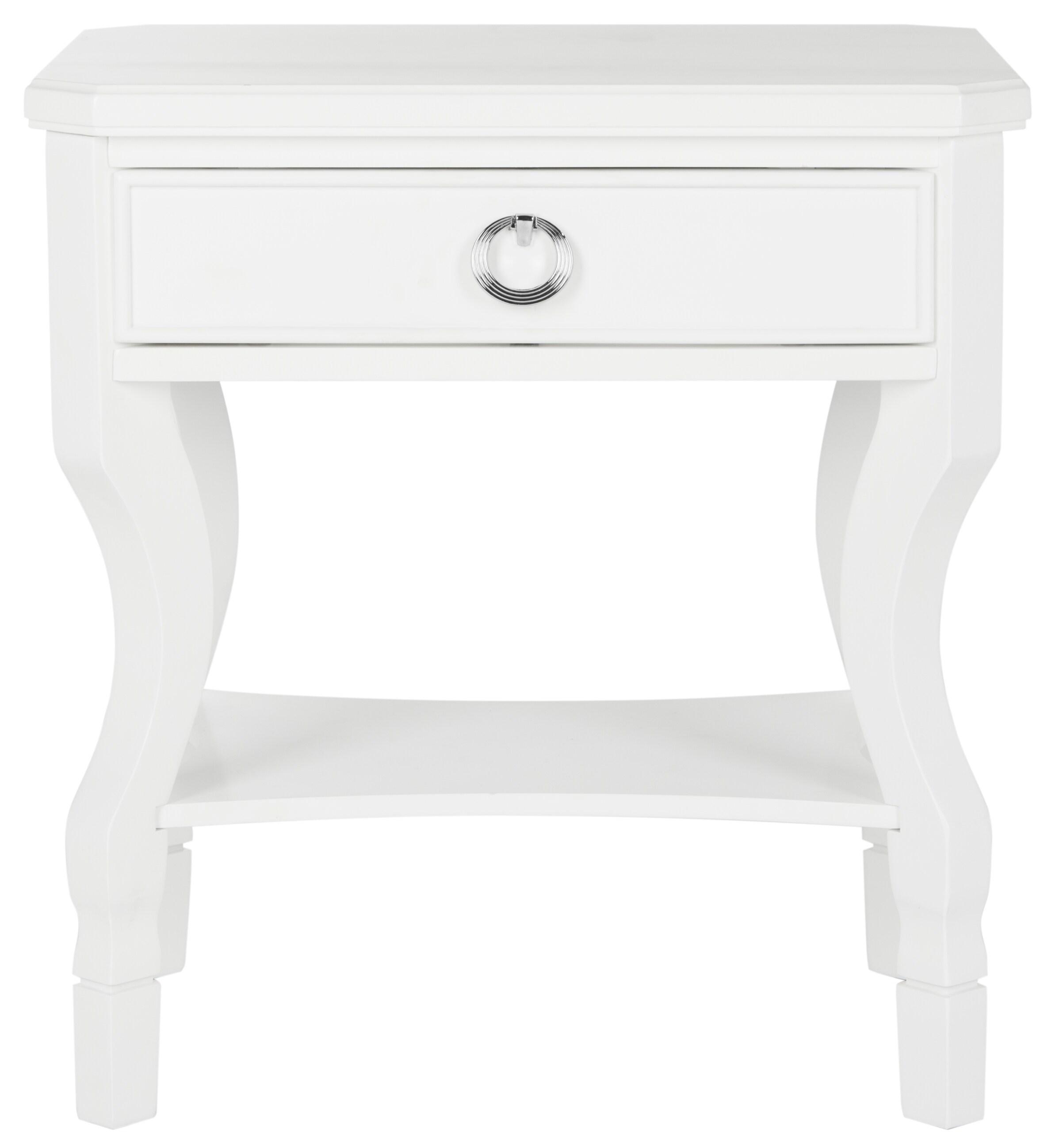 Alaia 1 Drawer Night Stand - White - Safavieh