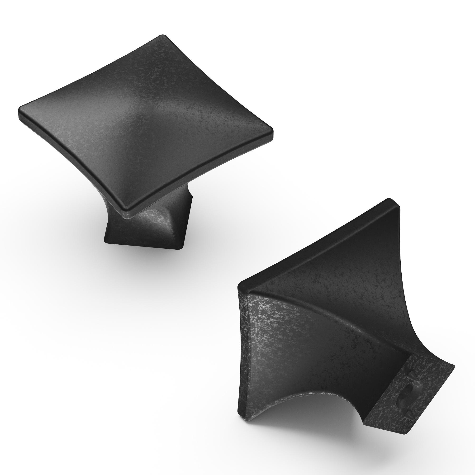 Twist 1 1/4" Length Square Knob