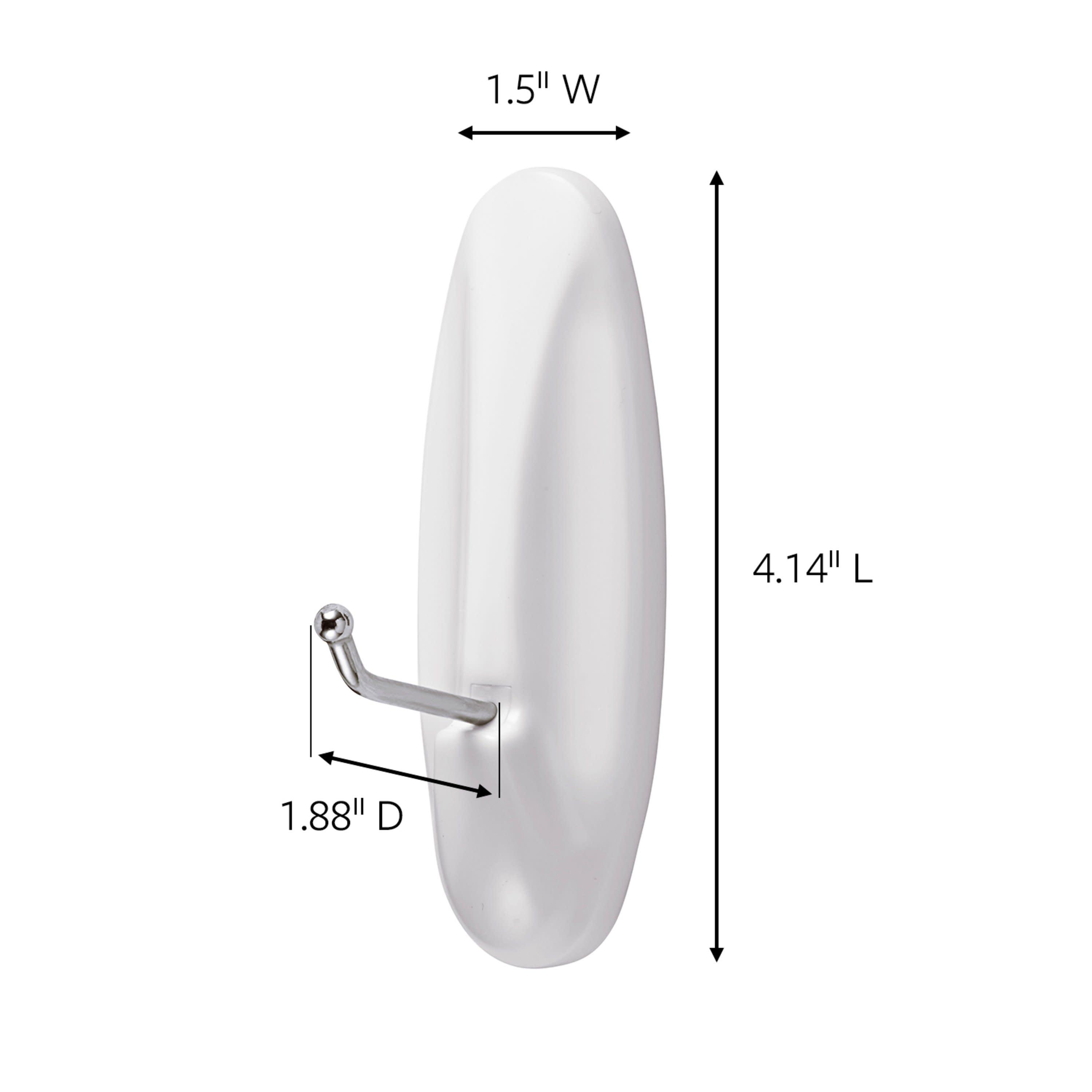 Command Large Sized Wire Decorative Hook White