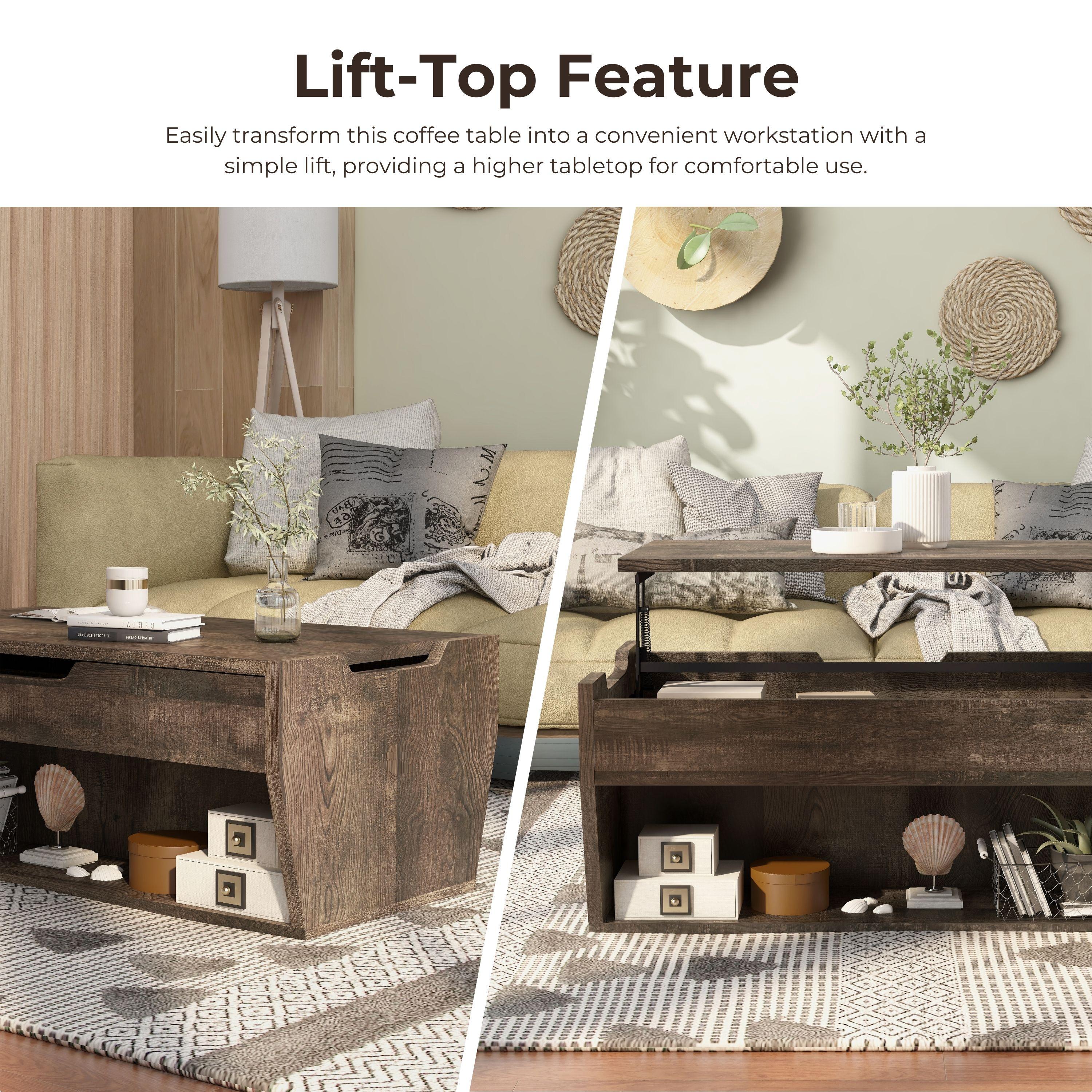 Furniture of America Rere Rustic 41-inch Wood Lift-top Coffee Table by  Reclaimed Oak Reclaimed,Oak Finish