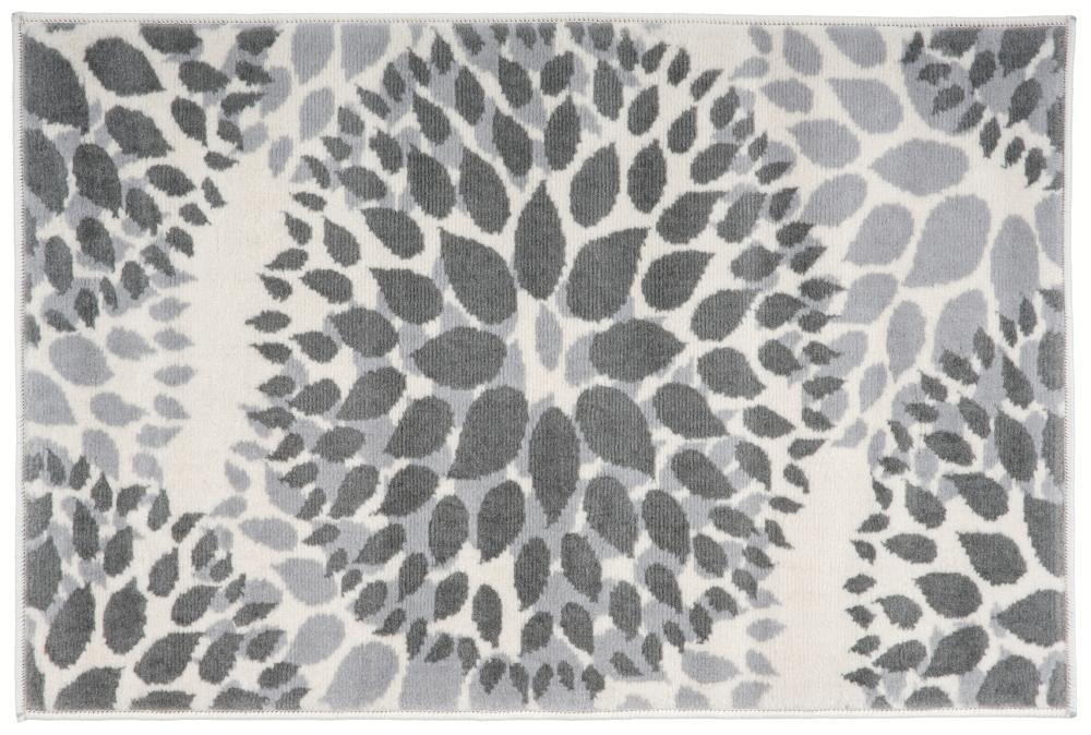 World Rug Gallery Modern Floral Circles Gray 2' x 3' Indoor Area Rug