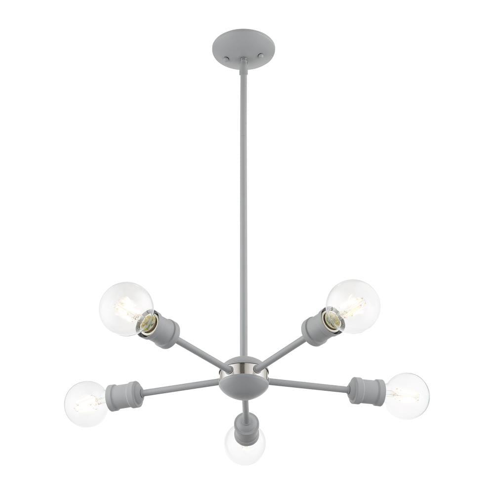 Livex Lighting Lansdale 5 - Light Chandelier in  Nordic Gray