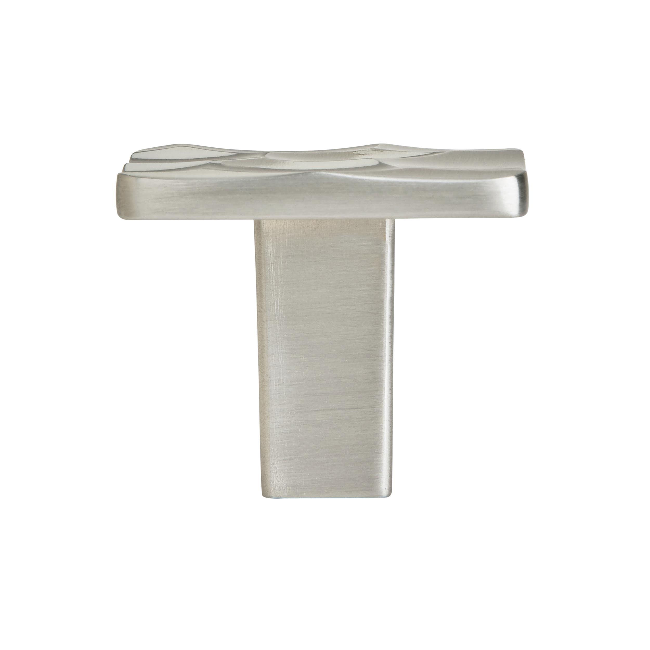 Kamari Brushed Nickel Square Cabinet Knob with Mounting Hardware