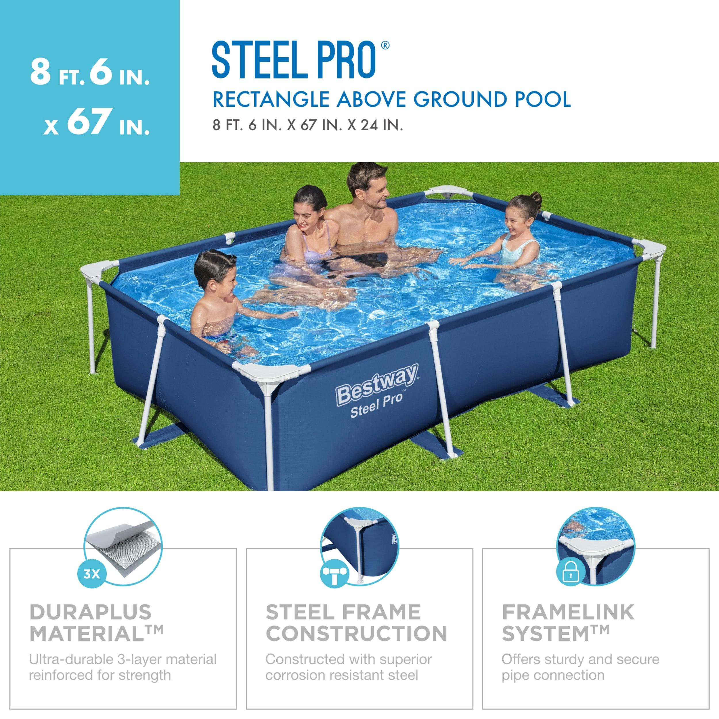 Bestway Bestway Steel Pro Rectangular Above Ground Swimming Pool Set