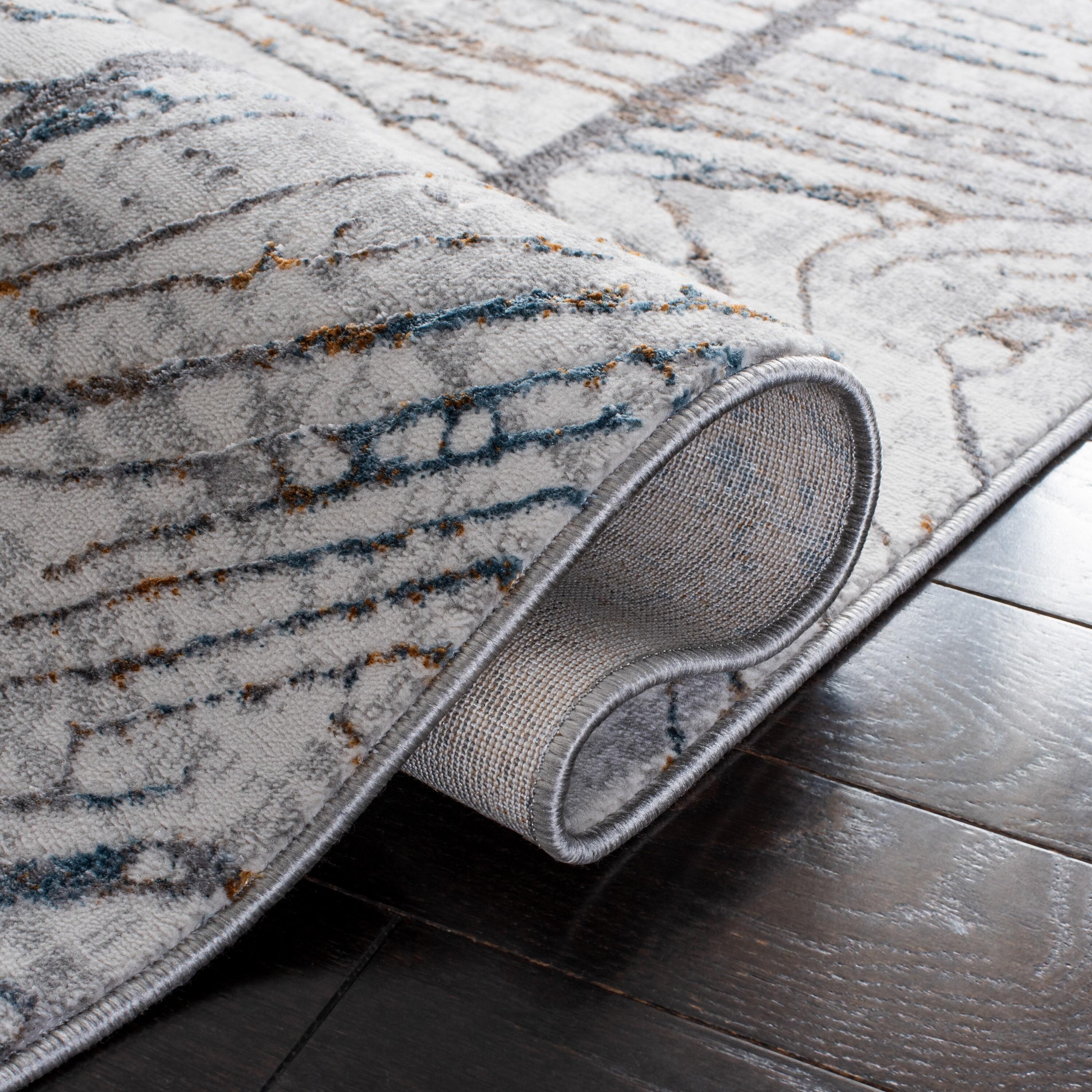 Sonoma SON355 Power Loomed Indoor Runner Rug - Ivory/Grey - 2'2"x9' - Safavieh