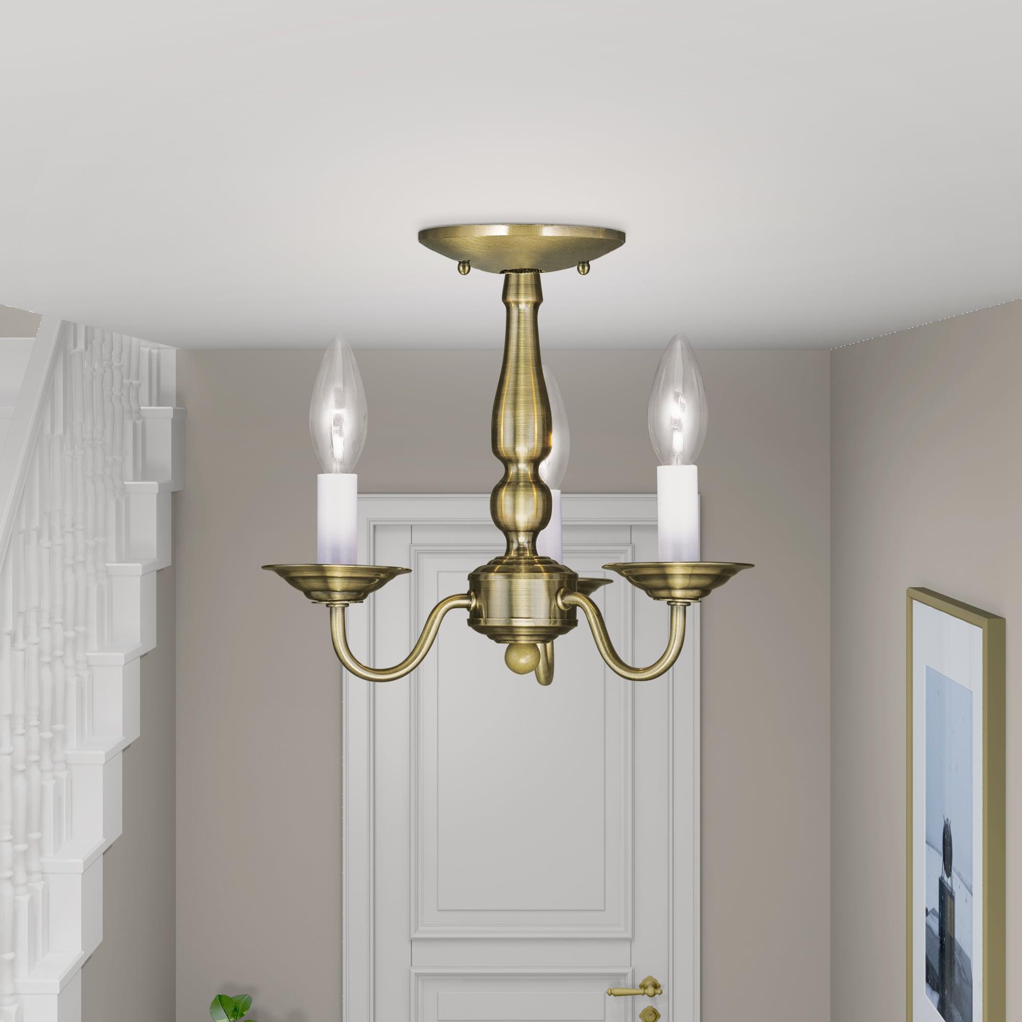 Livex Lighting Williamsburgh 3 - Light Chandelier in  Antique Brass
