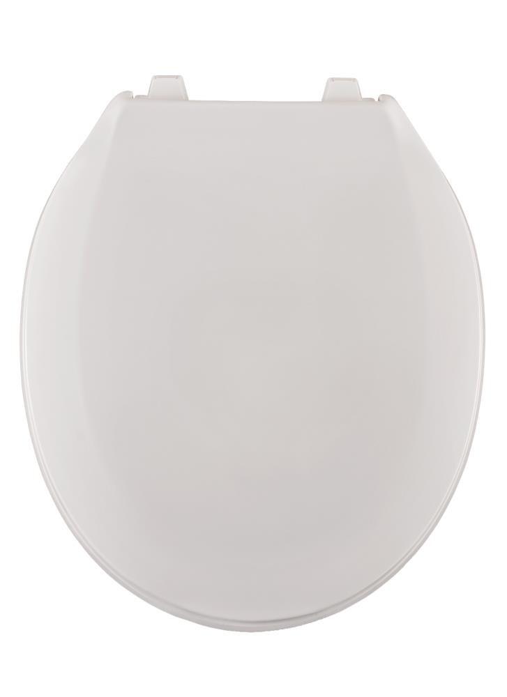 White Heavy Duty Round Toilet Seat with Stainless Steel Hinge