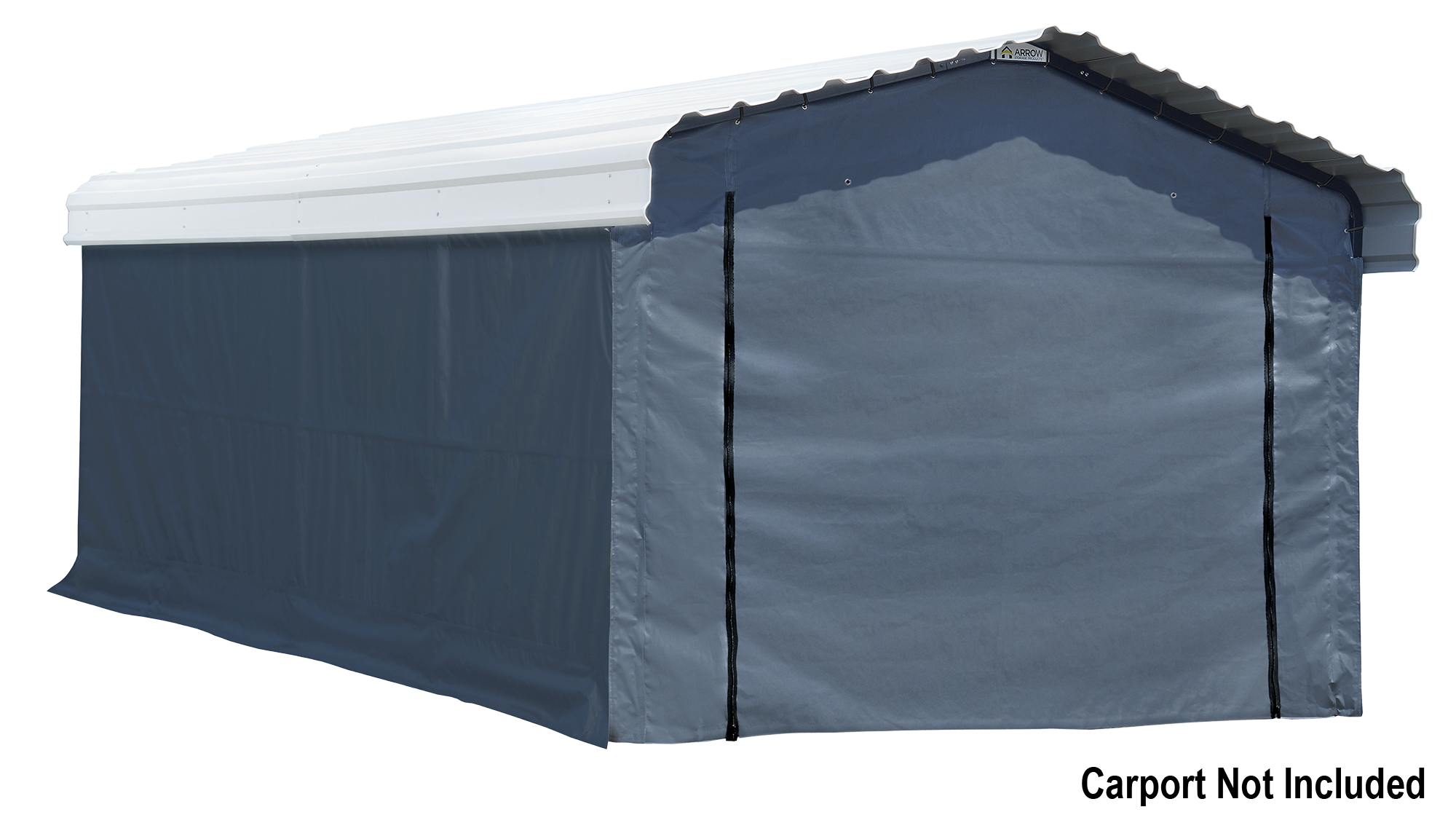 Arrow Arrow Gray Fabric Side Wall for Carport