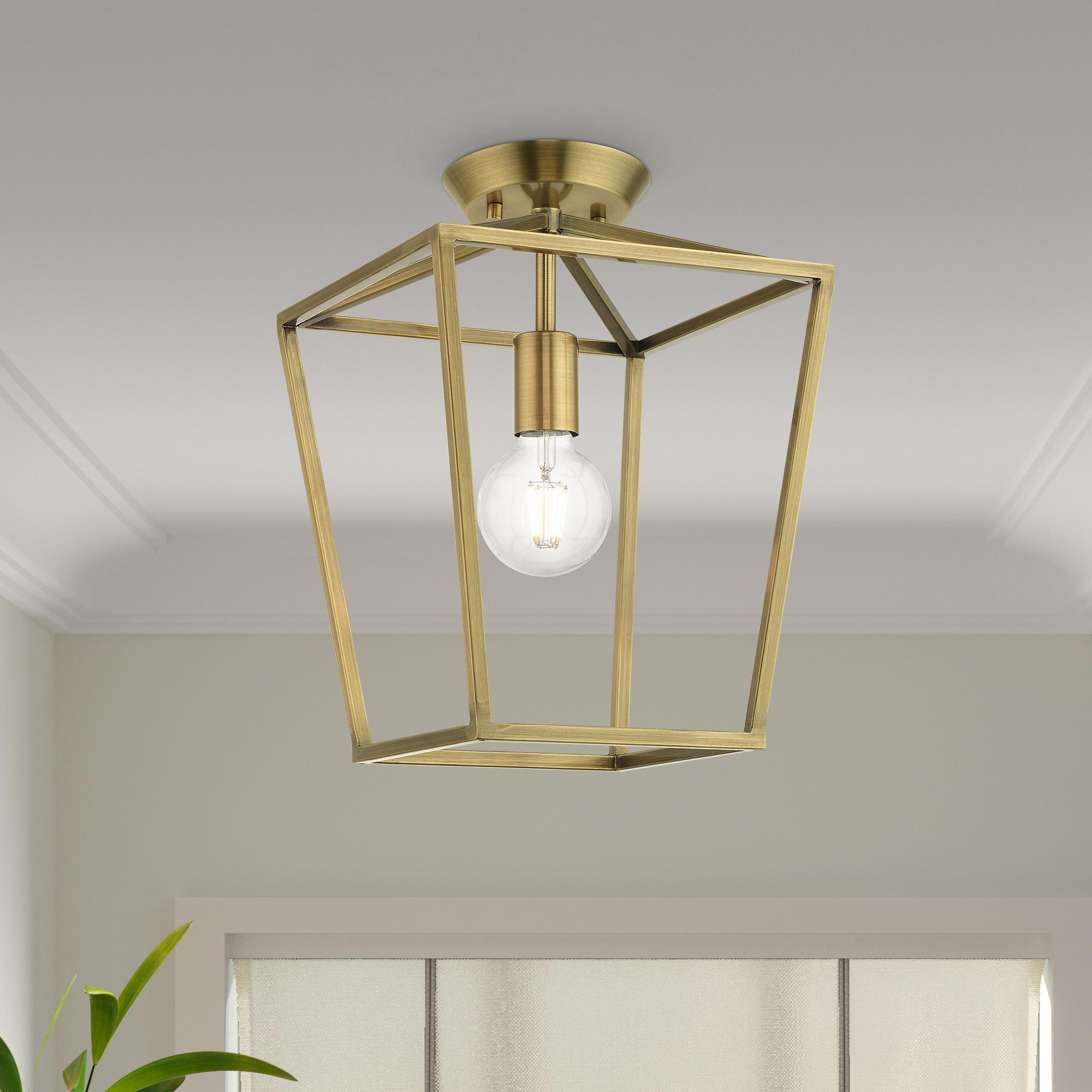 10 Sq. inch 1 Light Convertible Lantern Pendant Lighting Fixture