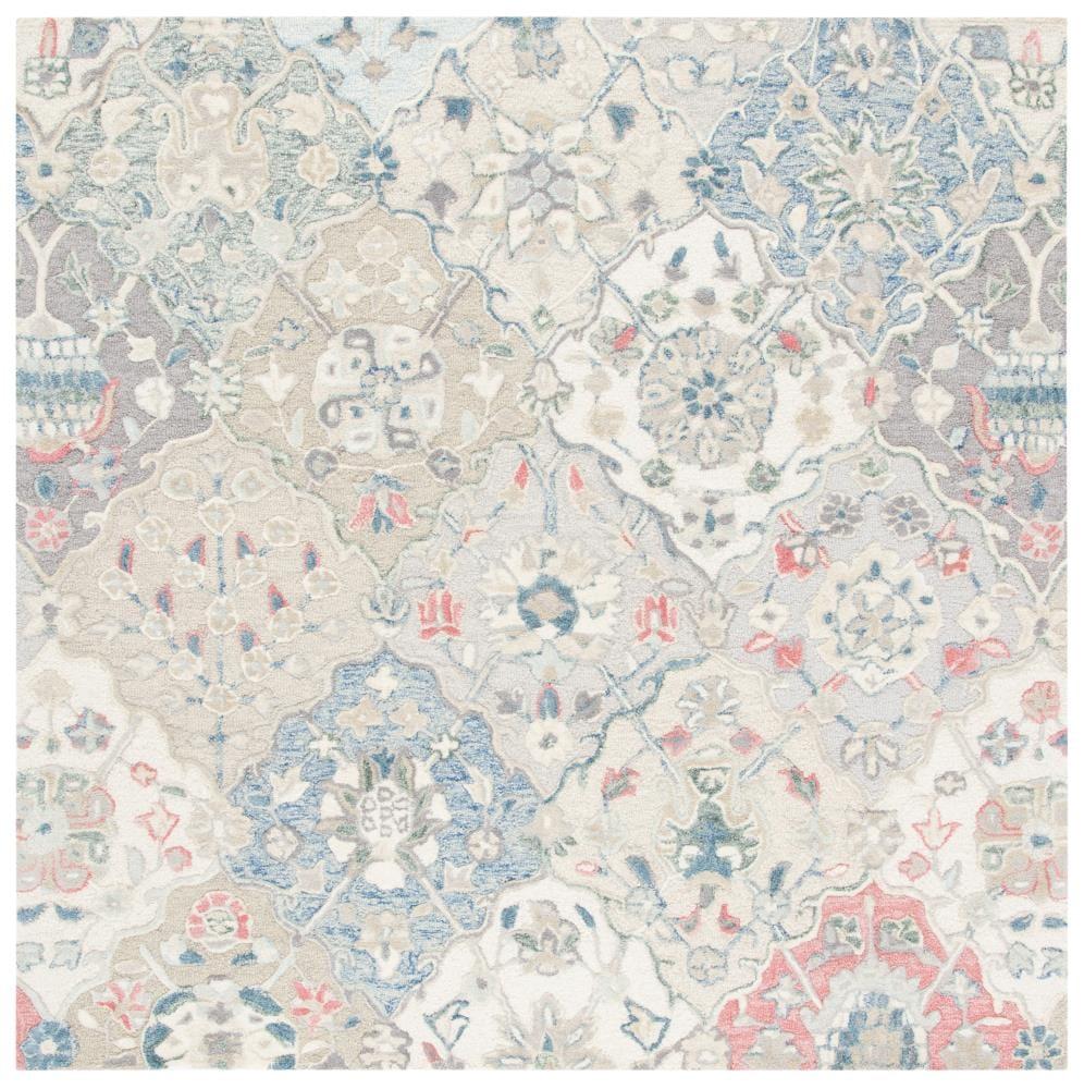 Glamour GLM622 Hand Tufted Area Rug - Ivory/Red - 6'x6' - Safavieh.