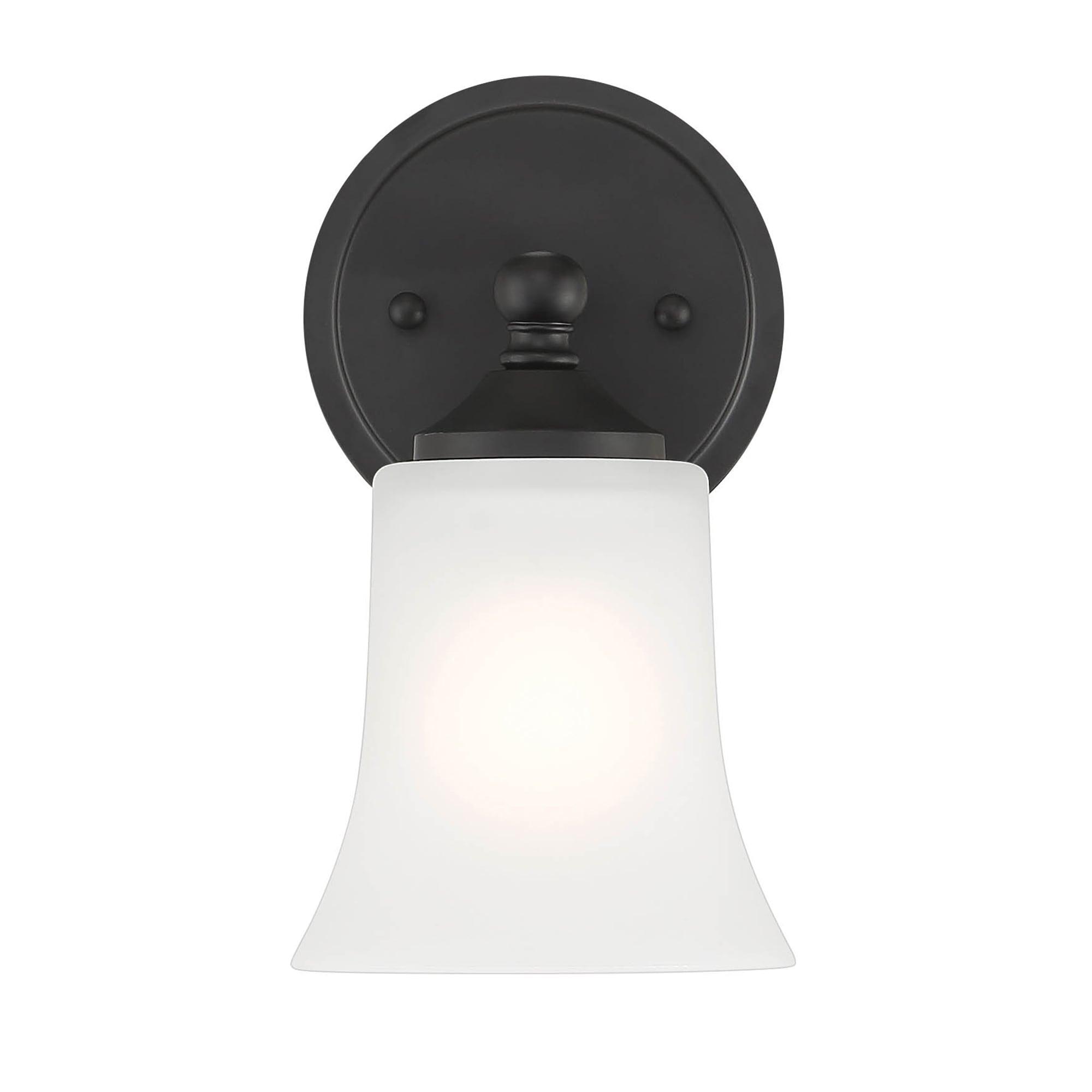 Designers Fountain Bronson 1 Light Matte Black Wall Sconce Light, D278M-WS-MB