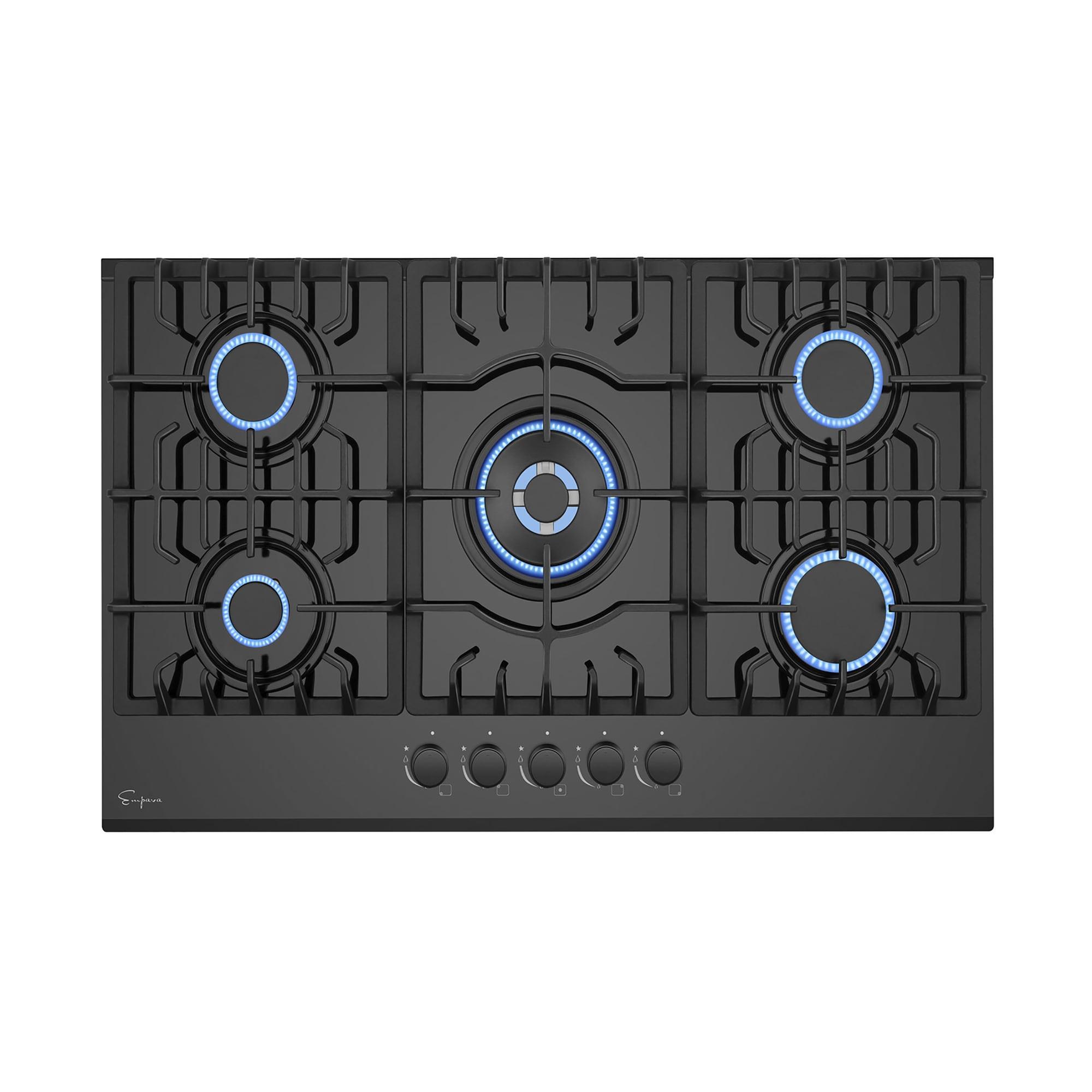 Empava 30" Black 5 Burner Cooktop