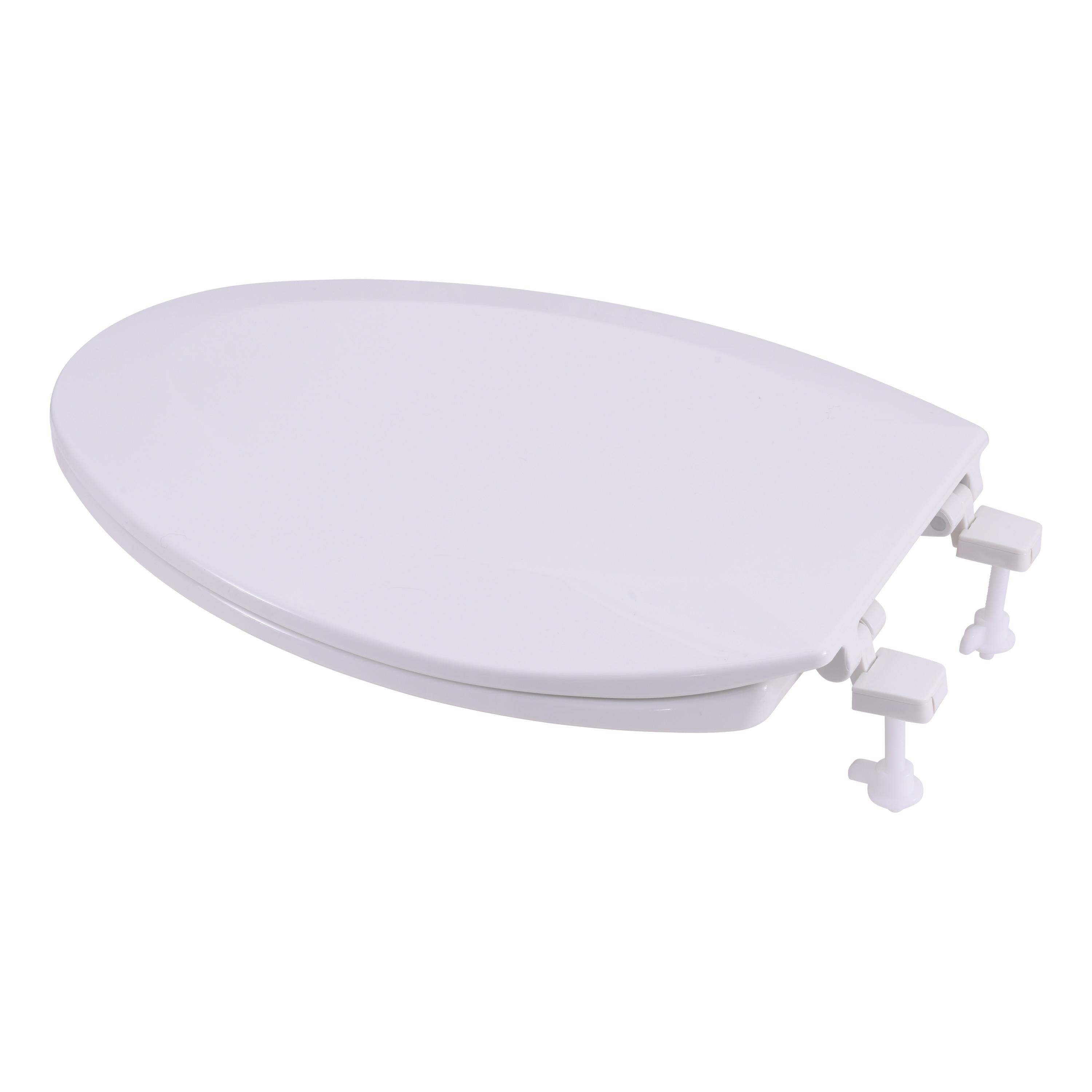 EZ-FLO 65903 Elongated Plastic Toilet Seat with Lid, White