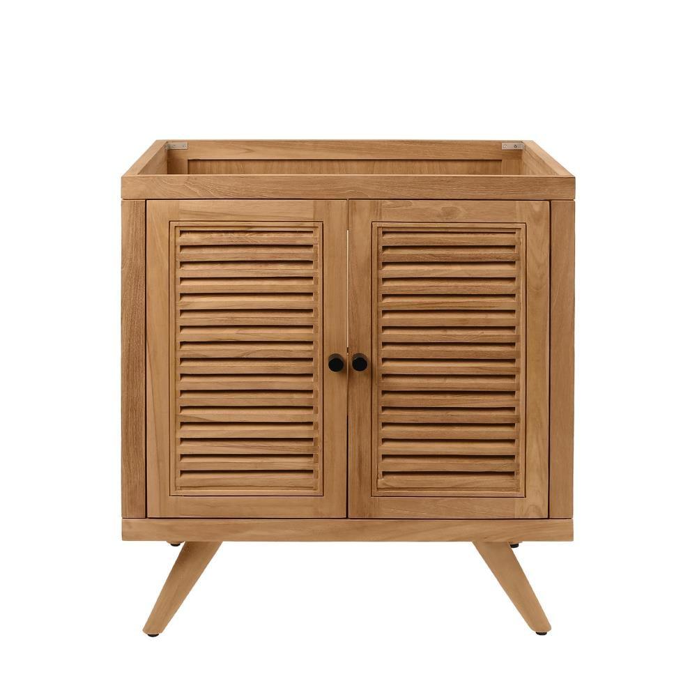 Harper 30'' Natural Teak Solid Wood Bathroom Vanity Base