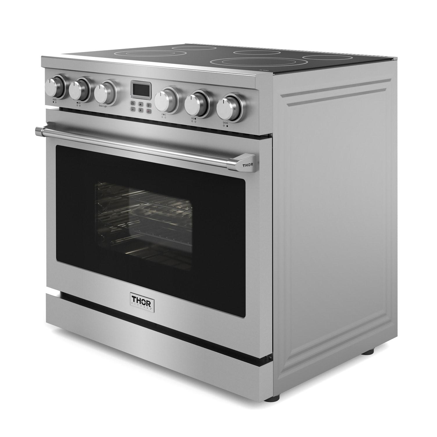 Thor Kitchen Are36 A Series 36" Wide 6 Cu. Ft. Free Standing Electric Range - Stainless