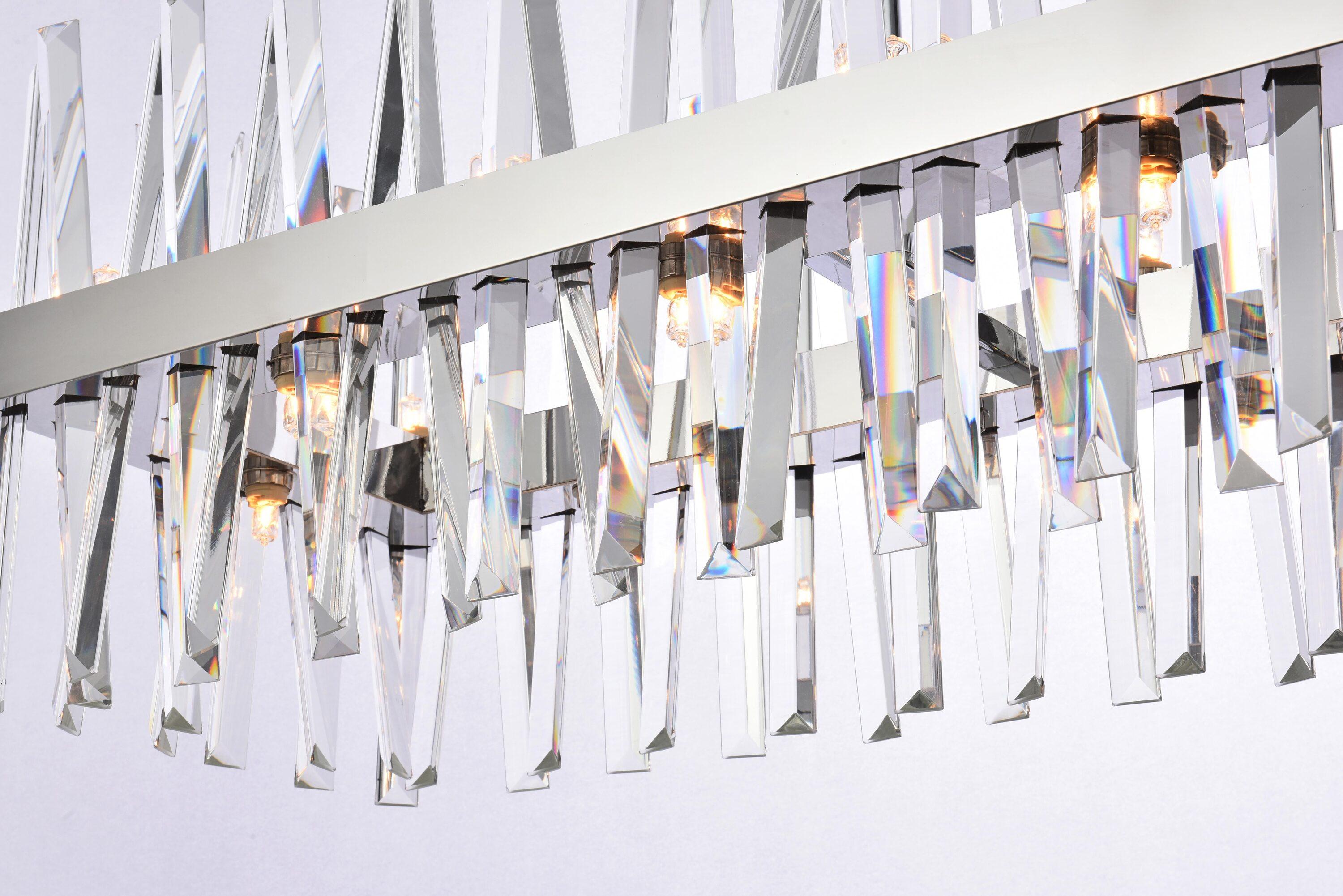 Elegant Decor Home Furnishing 24 -Light Chrome Modern/contemporary Crystal For Use in Bedrooms, Dining Rooms, Foyers, Kitchens, Living Rooms Chandelier