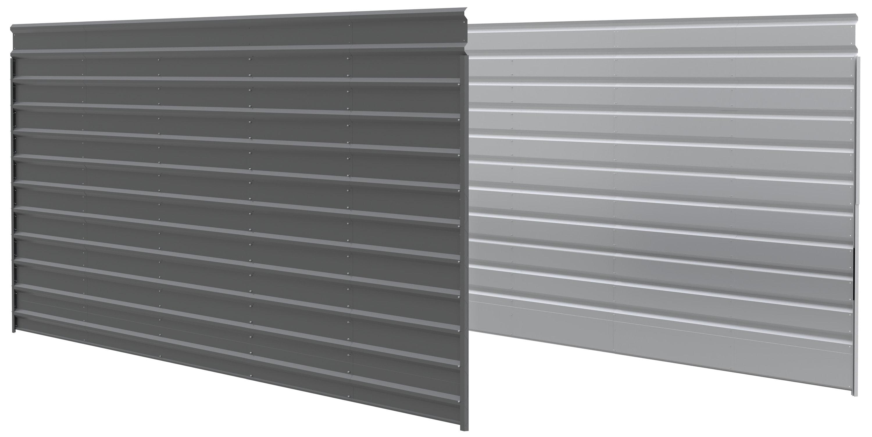 Arrow Arrow 9 x 24 ft Charcoal Two Sided Steel Carport Enclosure