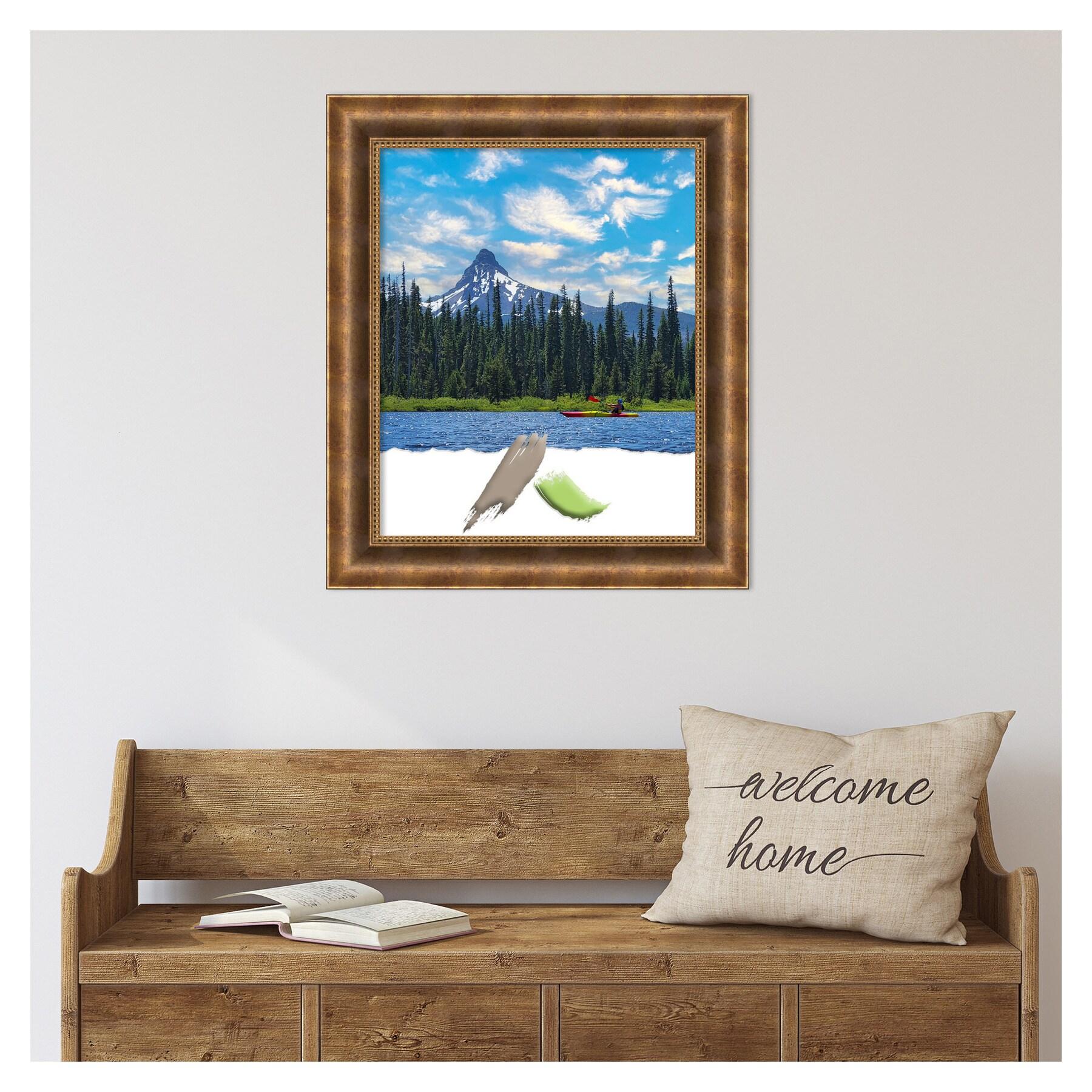 Amanti Art Manhattan Bronze Wood Picture Frame Opening Size 18x22 in.