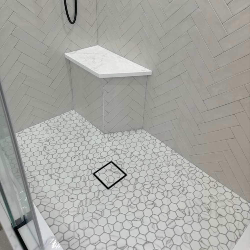 The Tile Life Eterna Big Hex Venato 12x12 Glass Mosaic Wall Tile - 1 Sheet (0.88 Sq. ft.)