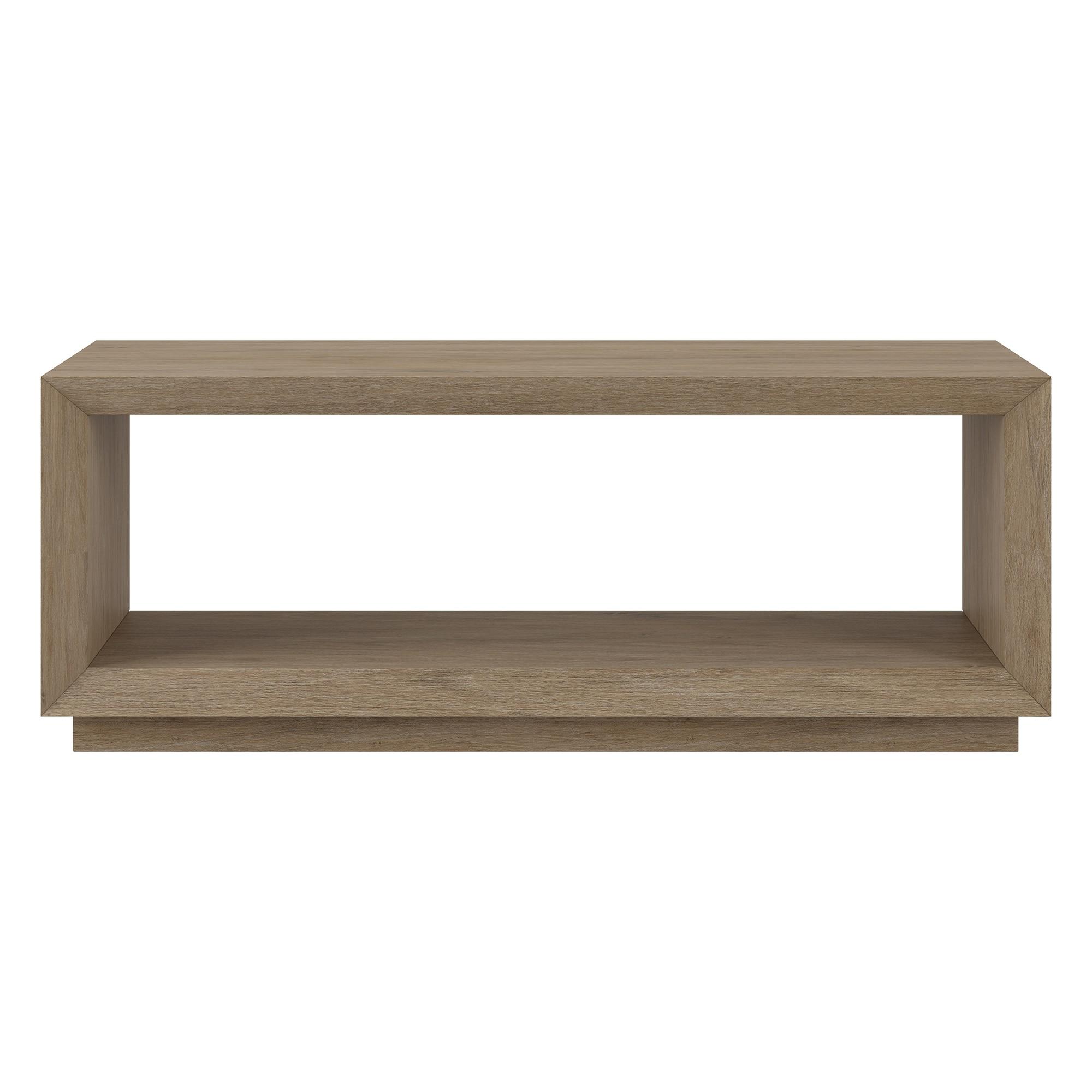 Antiqued Gray Oak Rectangular MDF Coffee Table