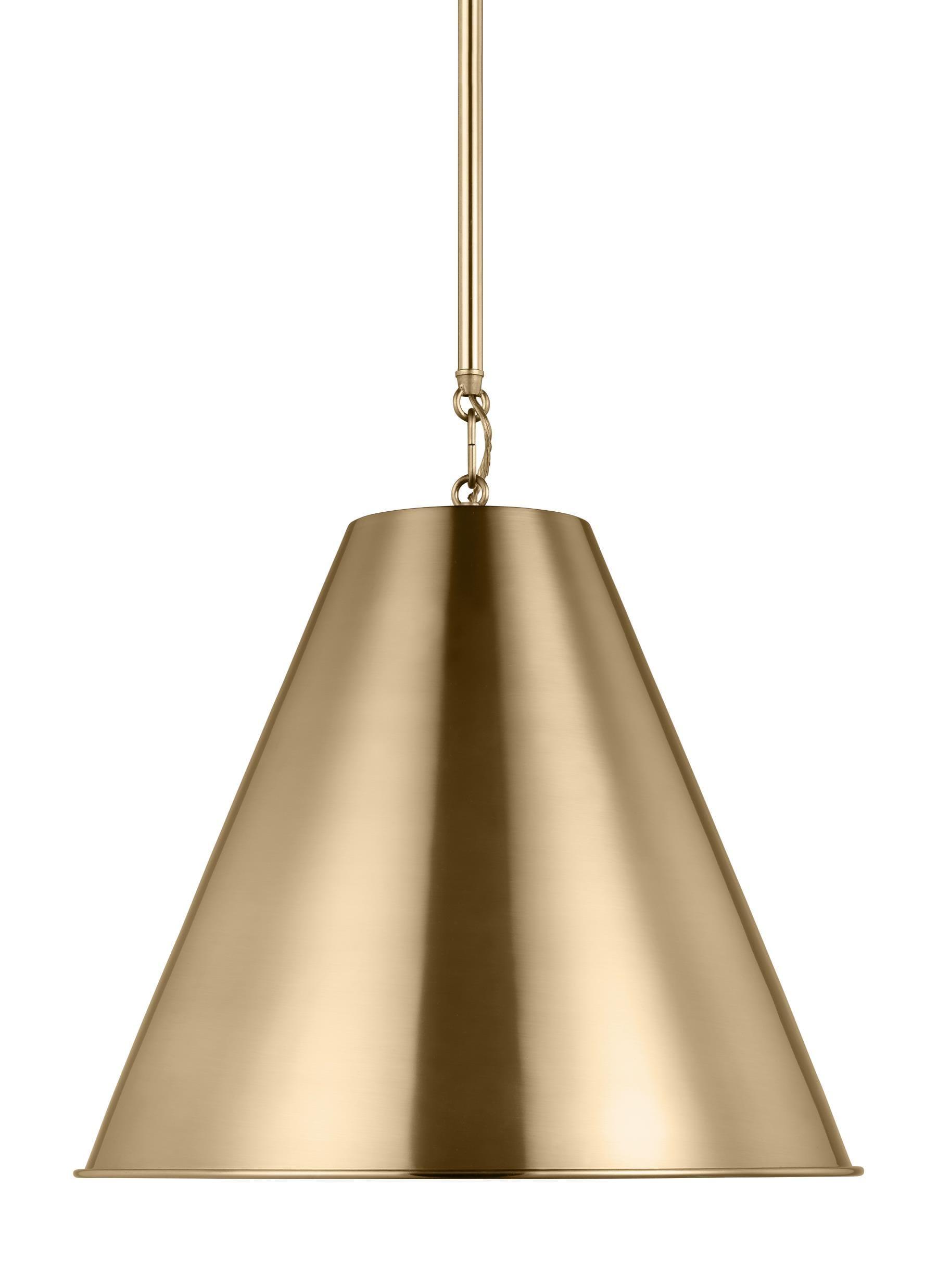 Satin Brass Steel Contemporary Pendant Light