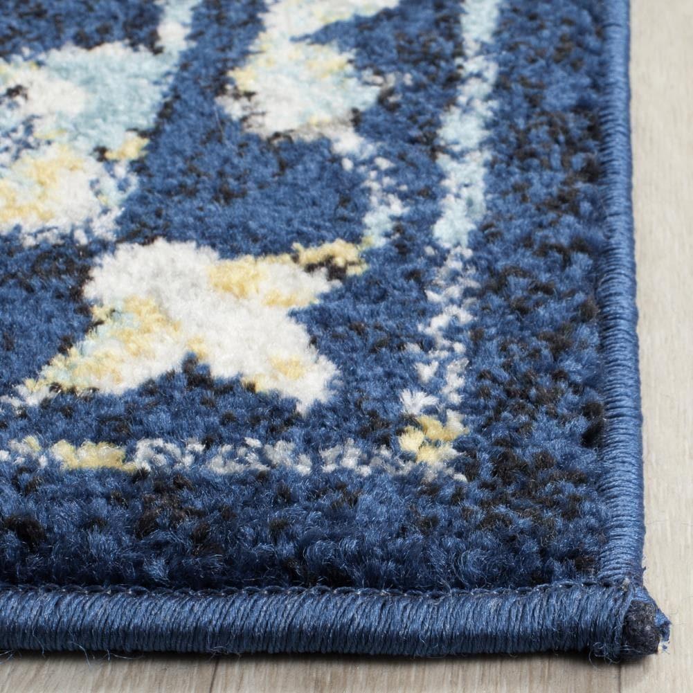 Evoke EVK252 Power Loomed Area Rug - Navy/Ivory - 5'3"x7'6" - Safavieh.