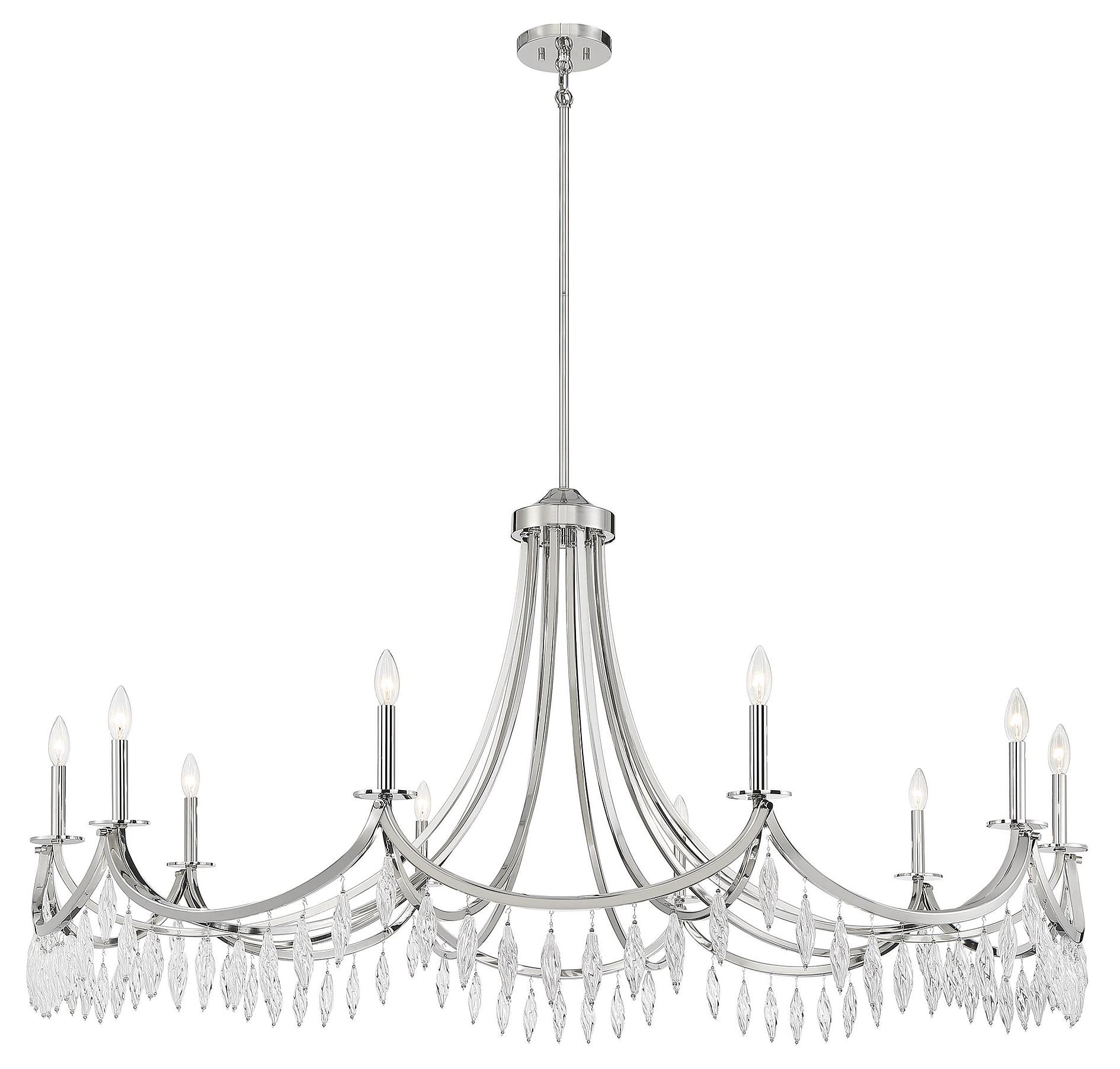 Kameron 10-Light Chandelier in Polished Nickel