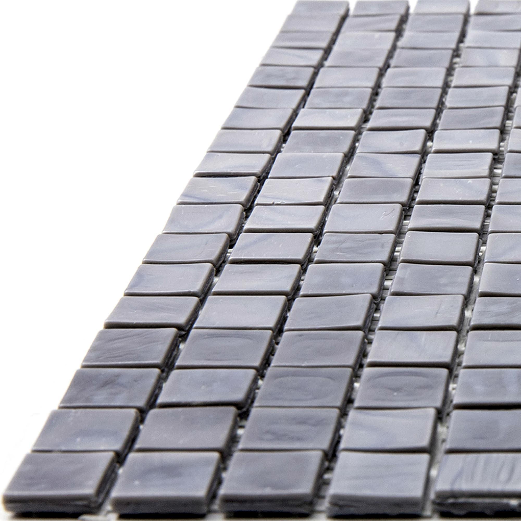 Skosh 0.6" x 0.6" Glass Grid Mosaic Wall & Floor Tile