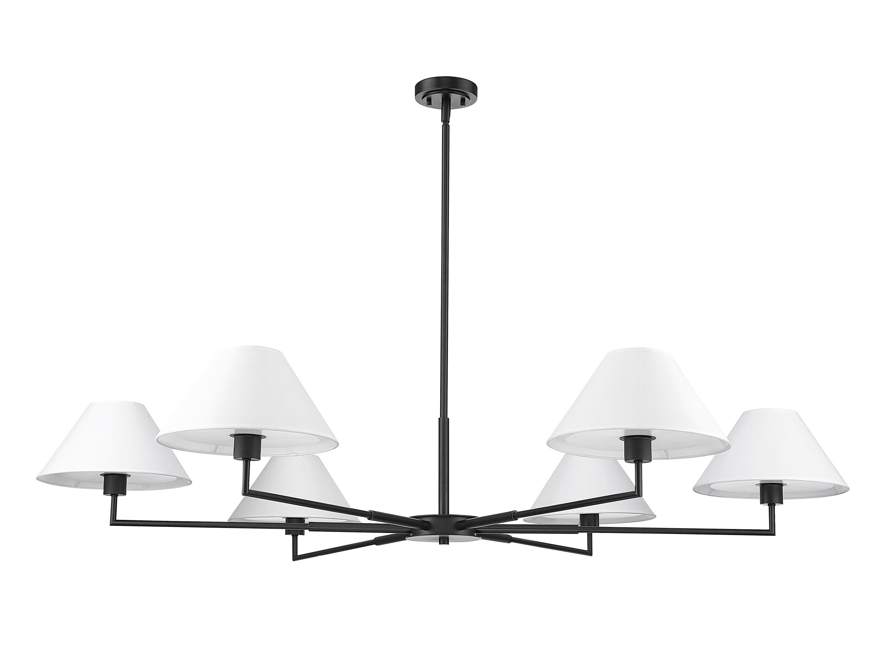 Z-Lite Leila 6 - Light Chandelier in  Matte Black