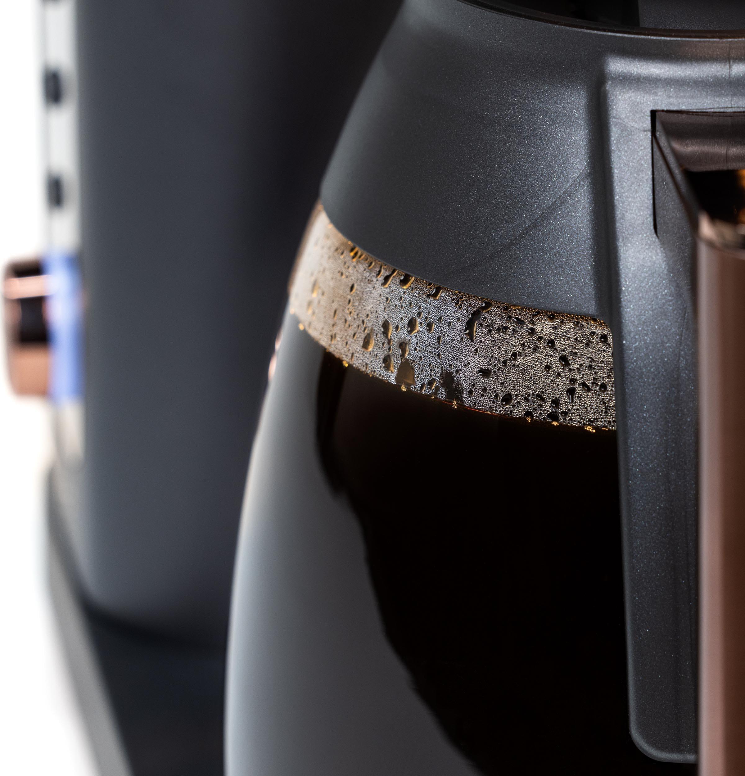 Café ™ Matte Black 10-Cup Drip Coffee Maker with Glass Carafe