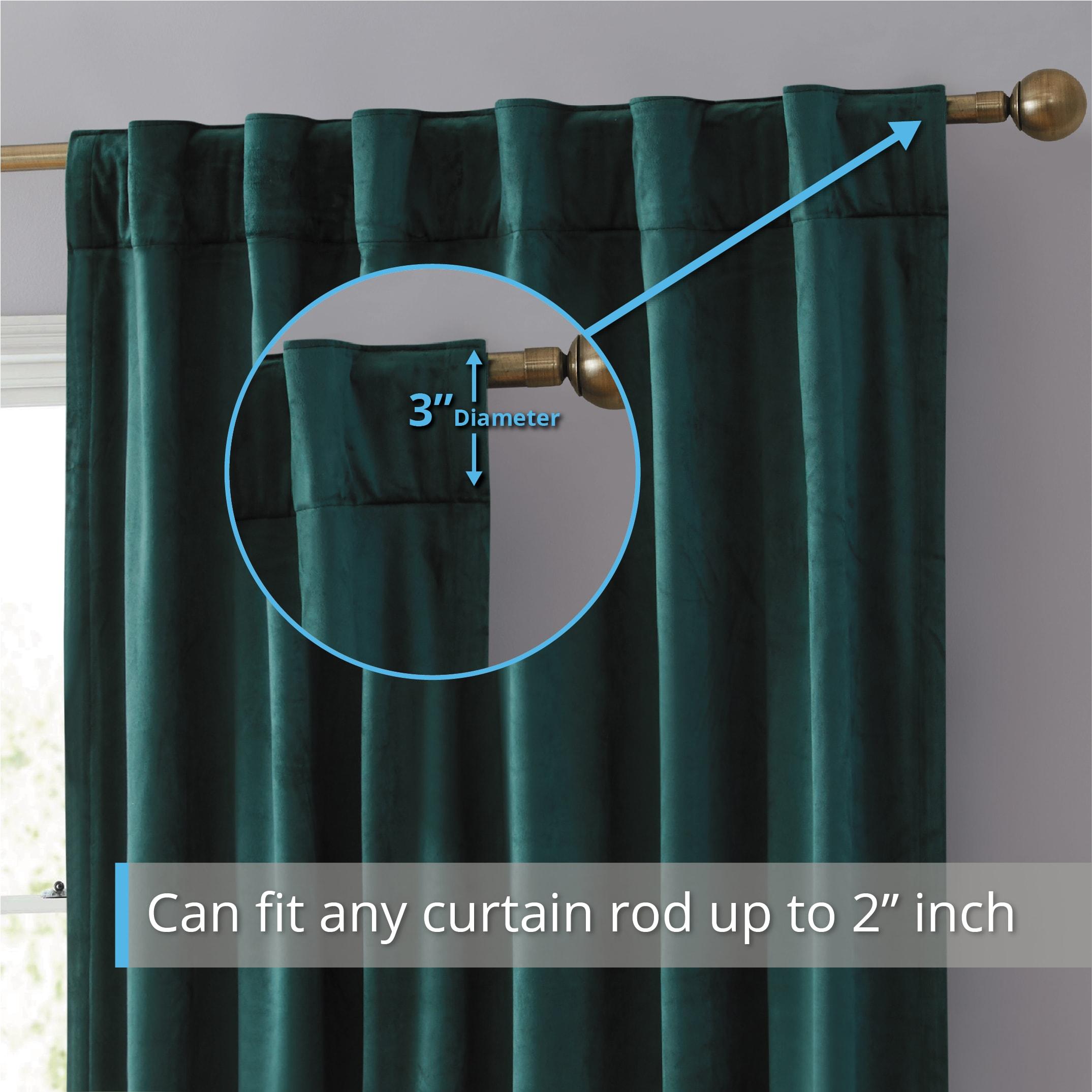 THD Maria Velvet Back Tab Rod Pocket Window Treatment Curtain Panels - Set of 2