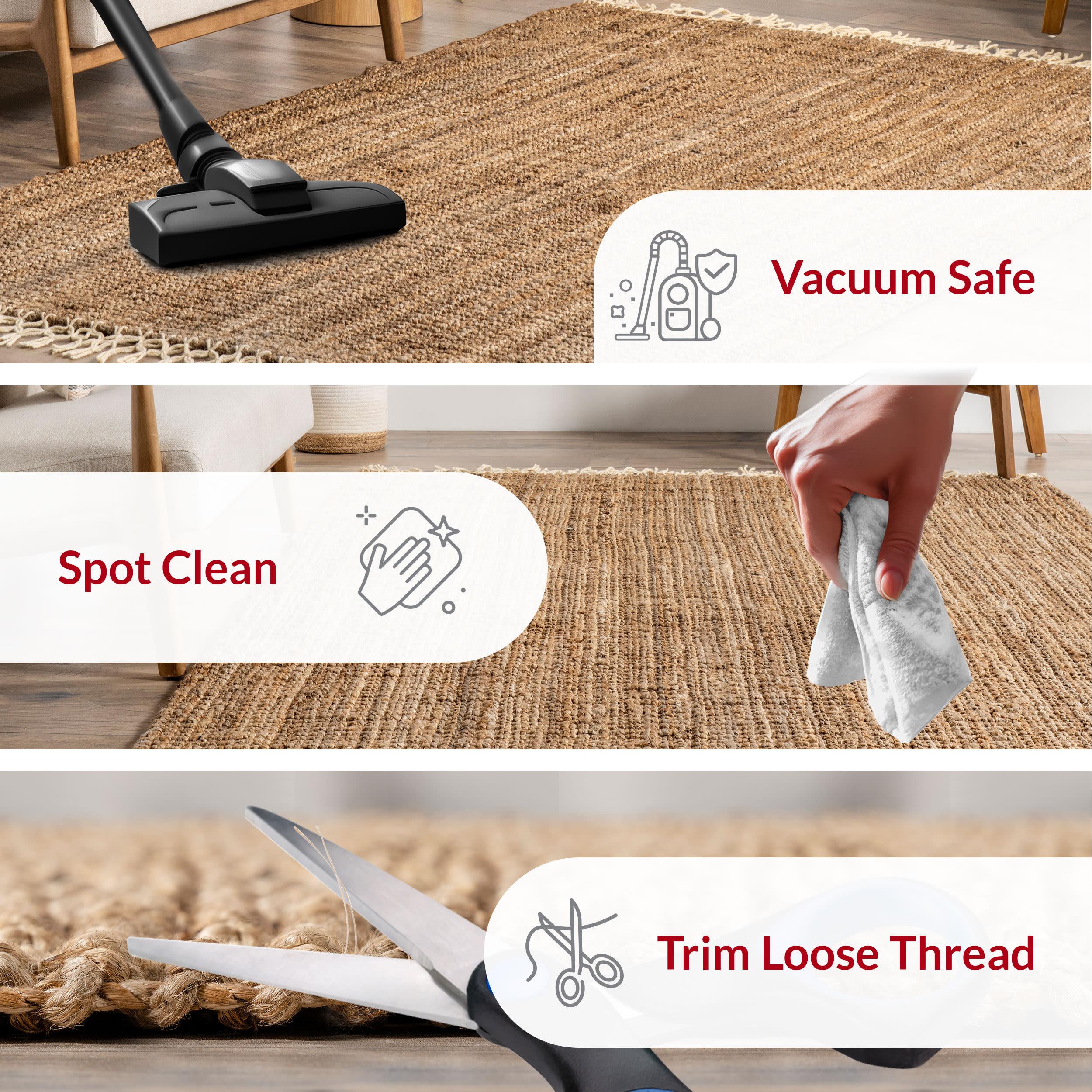 Nuloom Raleigh Solid 12x15 Wool Jute Indoor Area Rug for Dining Room Rug Neutral Rug Living Room Rug Kitchen, Natural