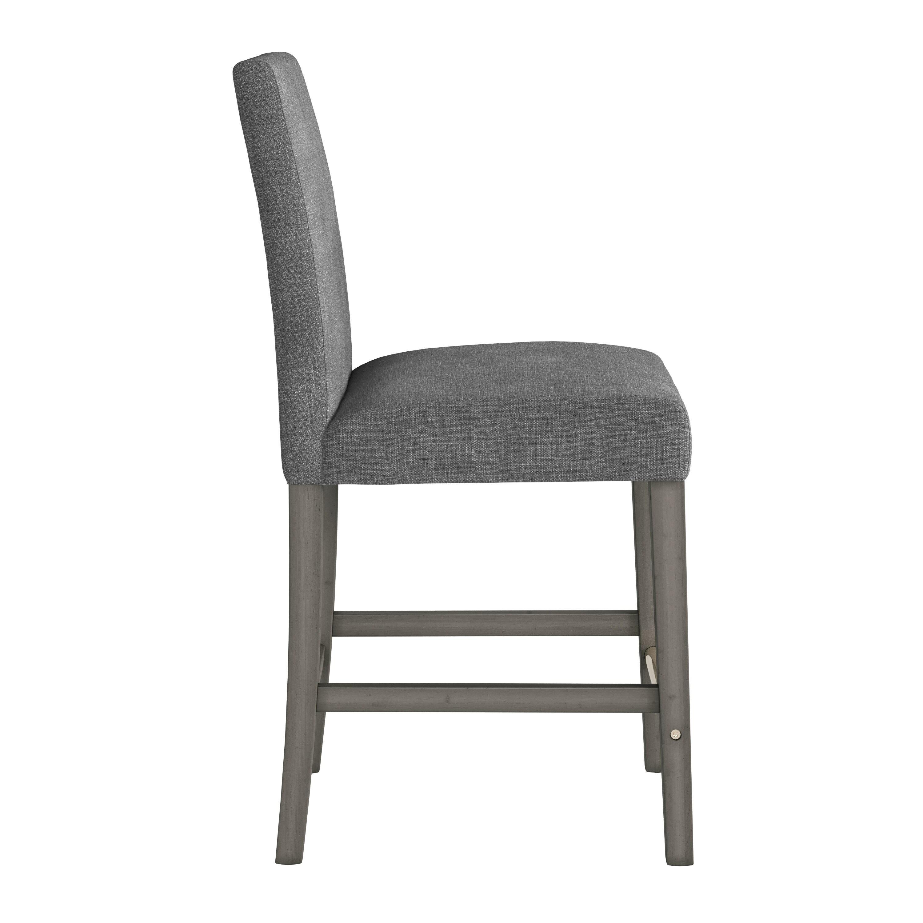 Laura Wooden Counter Height Barstool Gray - CorLiving