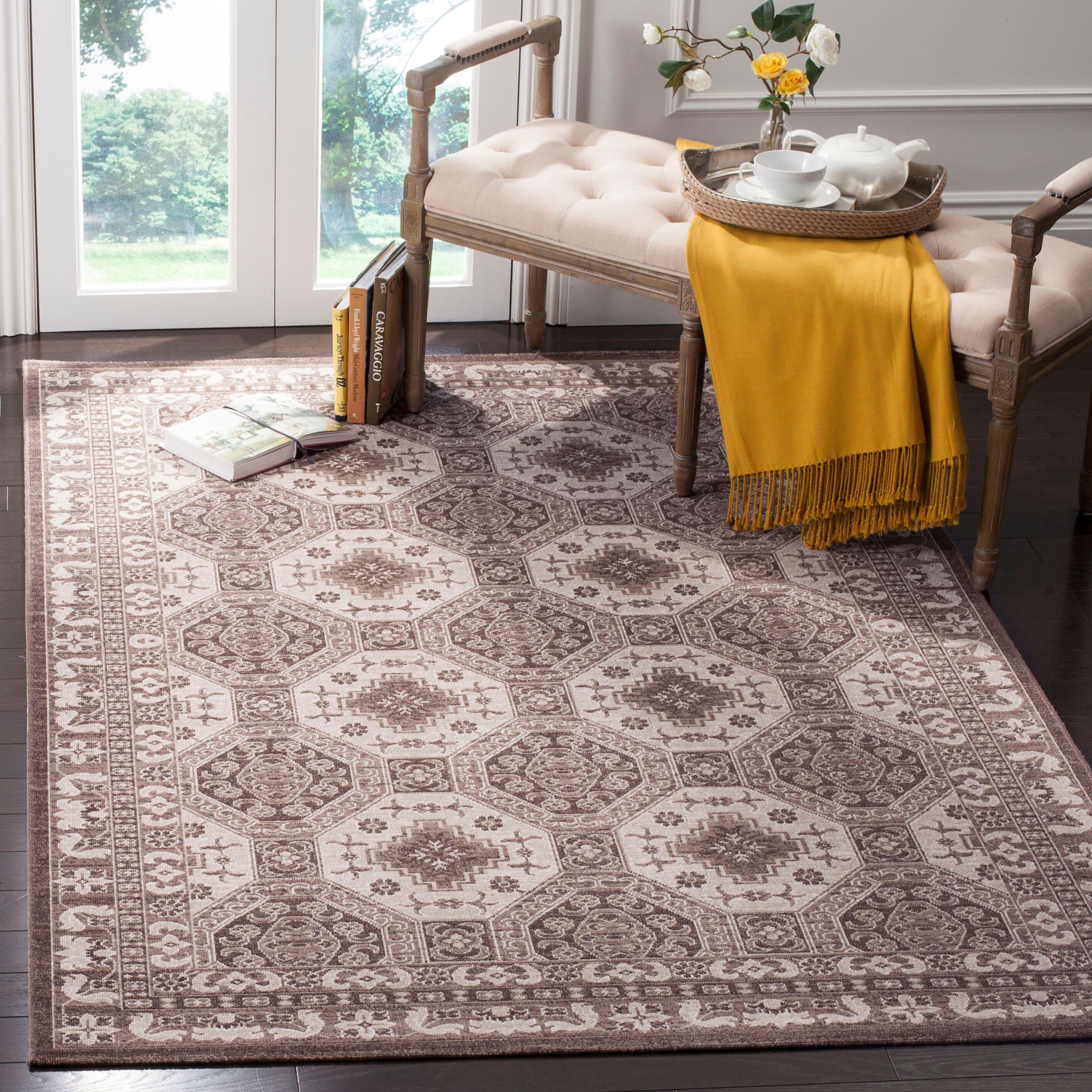 SAFAVIEH Artisan Thurstan Geometric Area Rug, Brown/Ivory, 8' x 10'