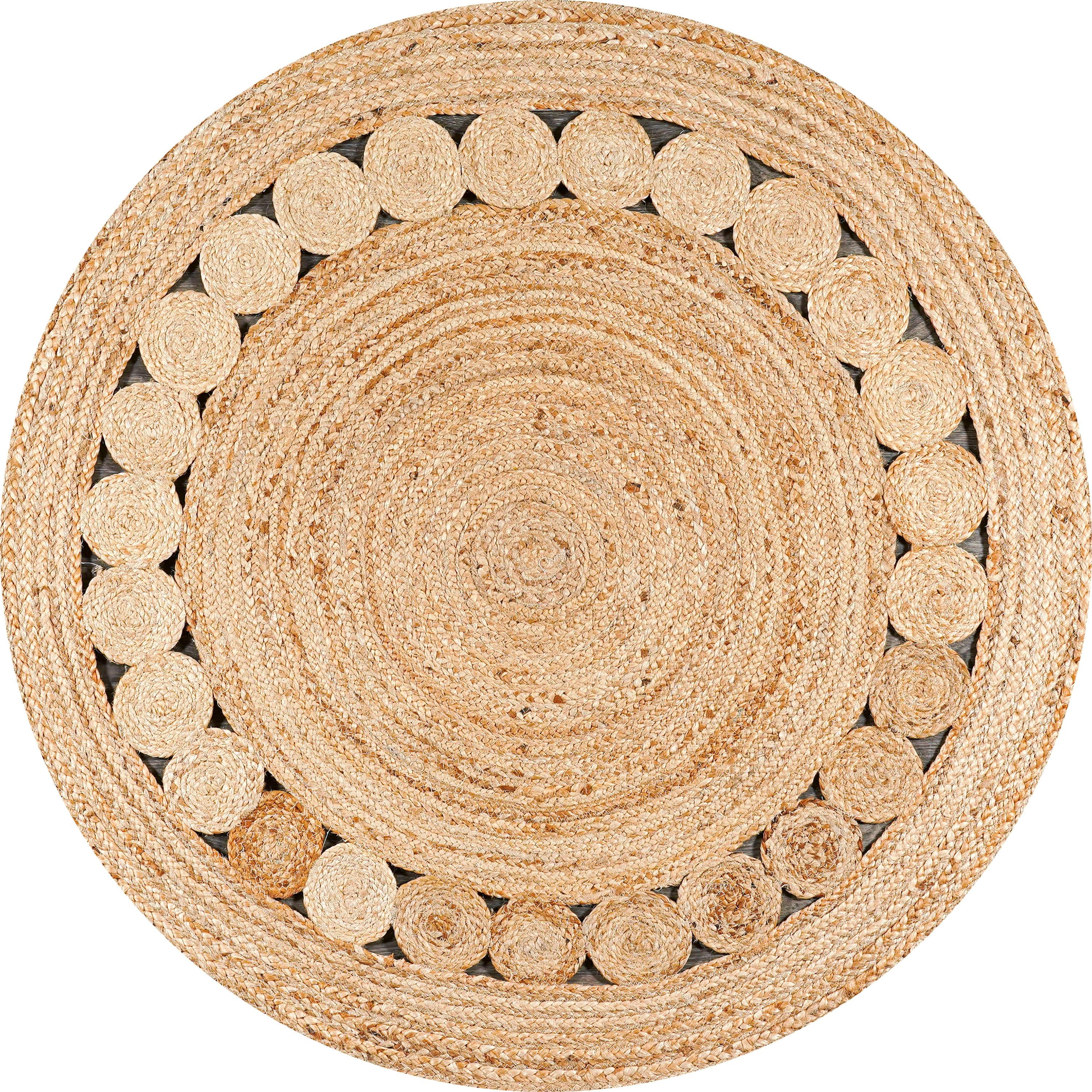 Natural Fiber NF364 Hand Woven Indoor Area Rug - Natural - 4' Round - Safavieh.