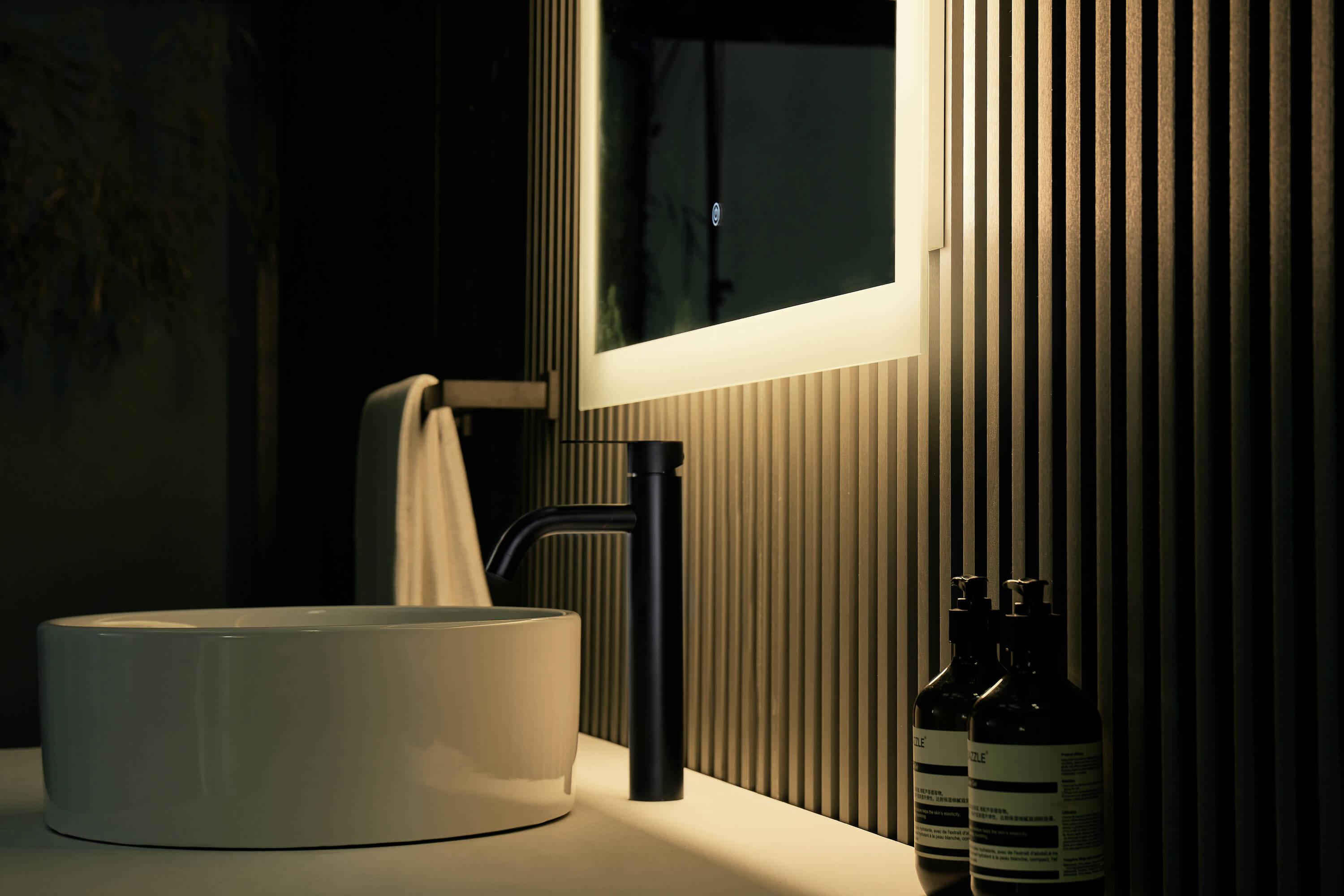 ANZZI Olympus Frameless LED Bathroom Mirror in Silver | 36 in. H x 24 in. W