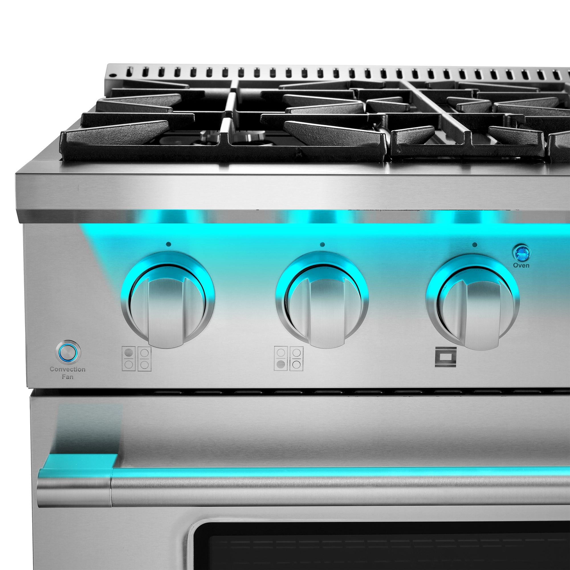 30 in. 3.5 cu. ft. Gas Range with 4 Burners in Stainless Steel